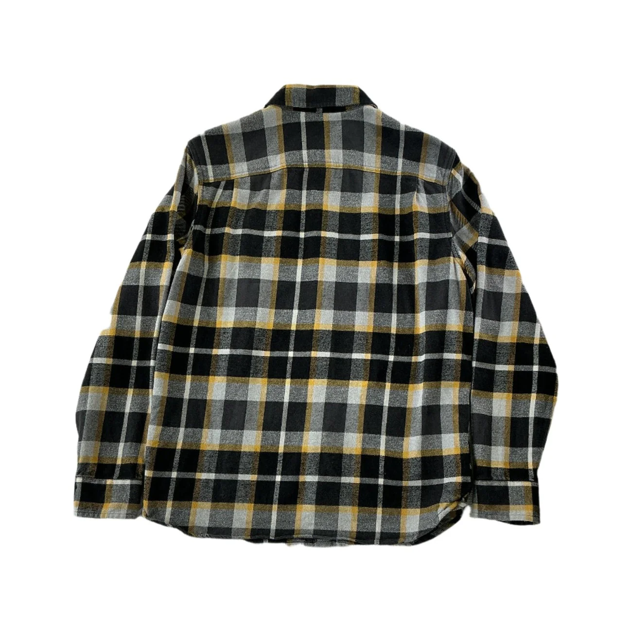 North Face Men's Heavyweight Flannel Black/Gold Medium USED - Image 2