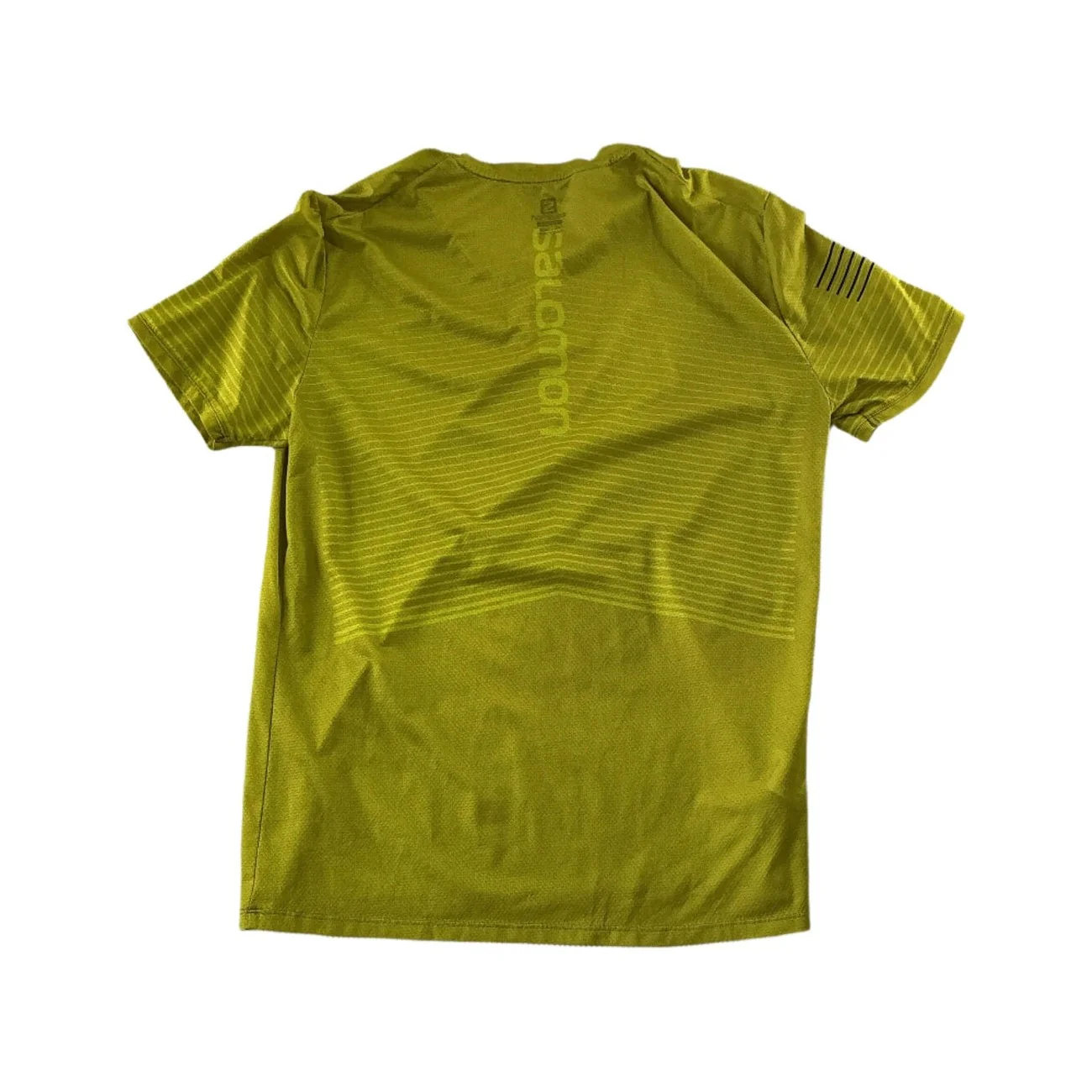 Salomon Men's Active Short Sleeve Shirt Yellow Medium USED - Image 2