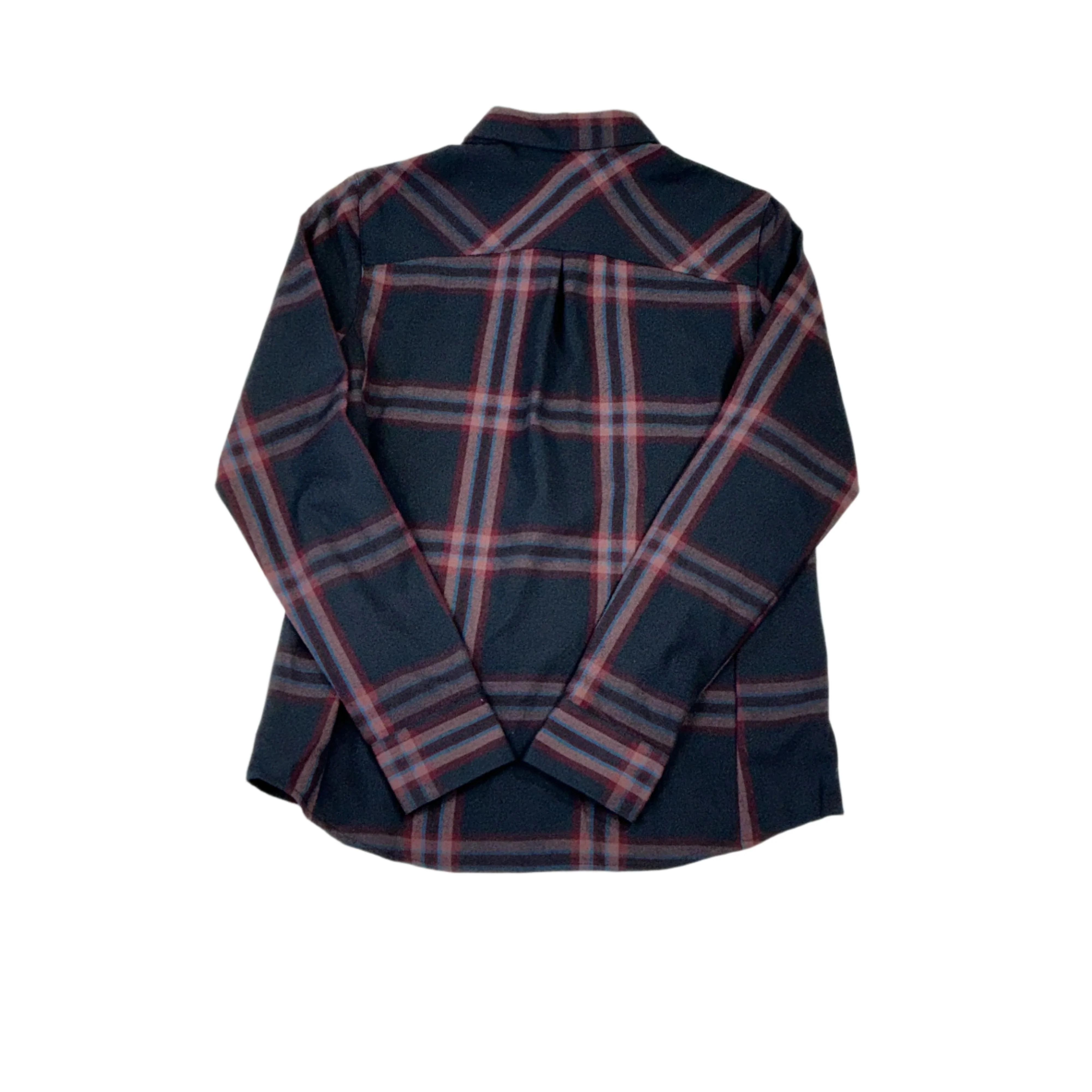 Flylow Women's Brigitte Tech Fleece Shirt Navy Plaid Medium USED - Image 2