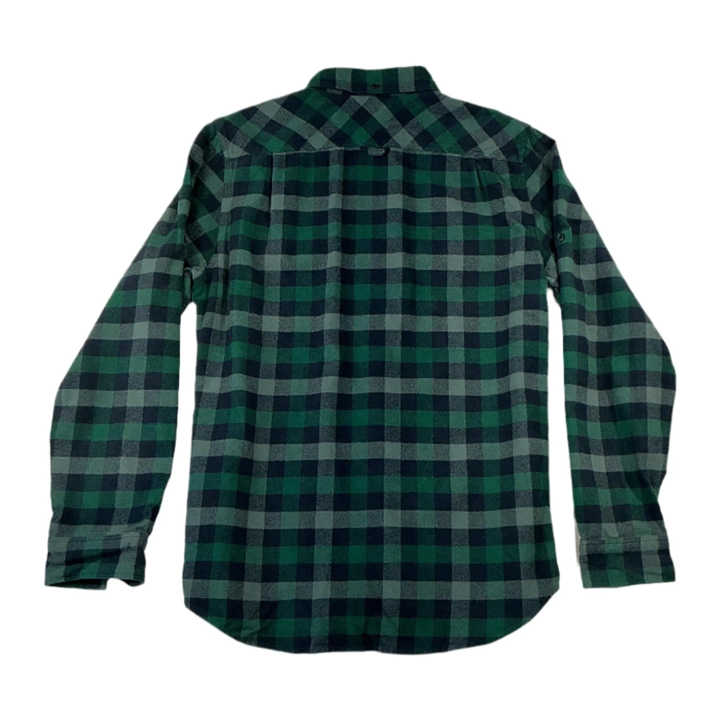 Fjallraven Men's Flannel Shirt Blue/Green Slim Fit Large USED - Image 2