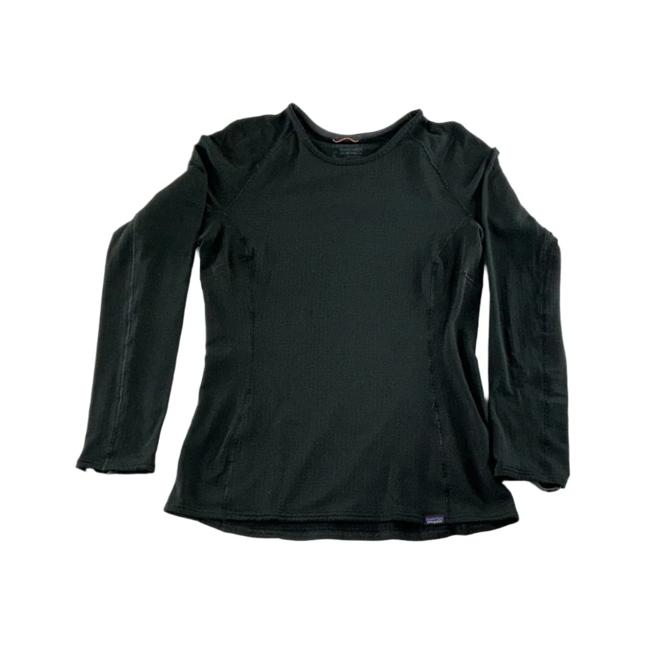 Patagonia Women's Capilene Thermal Weight Crewneck Baselayer Top Black Small USED