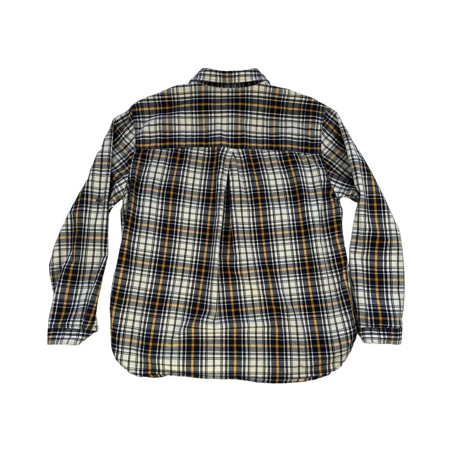 The North Face Women's Long Sleeve Button Up Shirt White/Navy Medium USED - Image 2