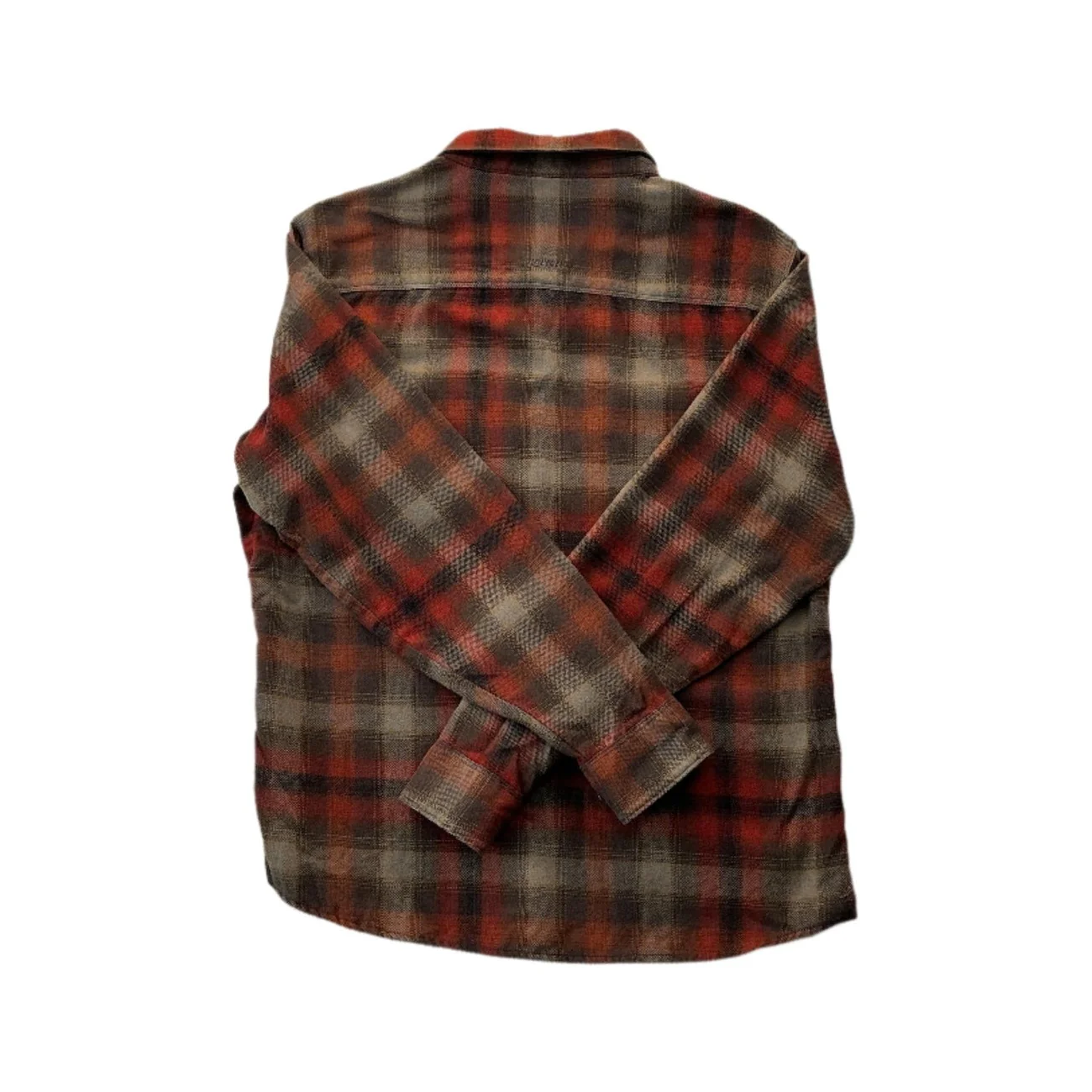Kuhl Men's Flannel Button Down Shirt Brown/Red Large USED - Image 2