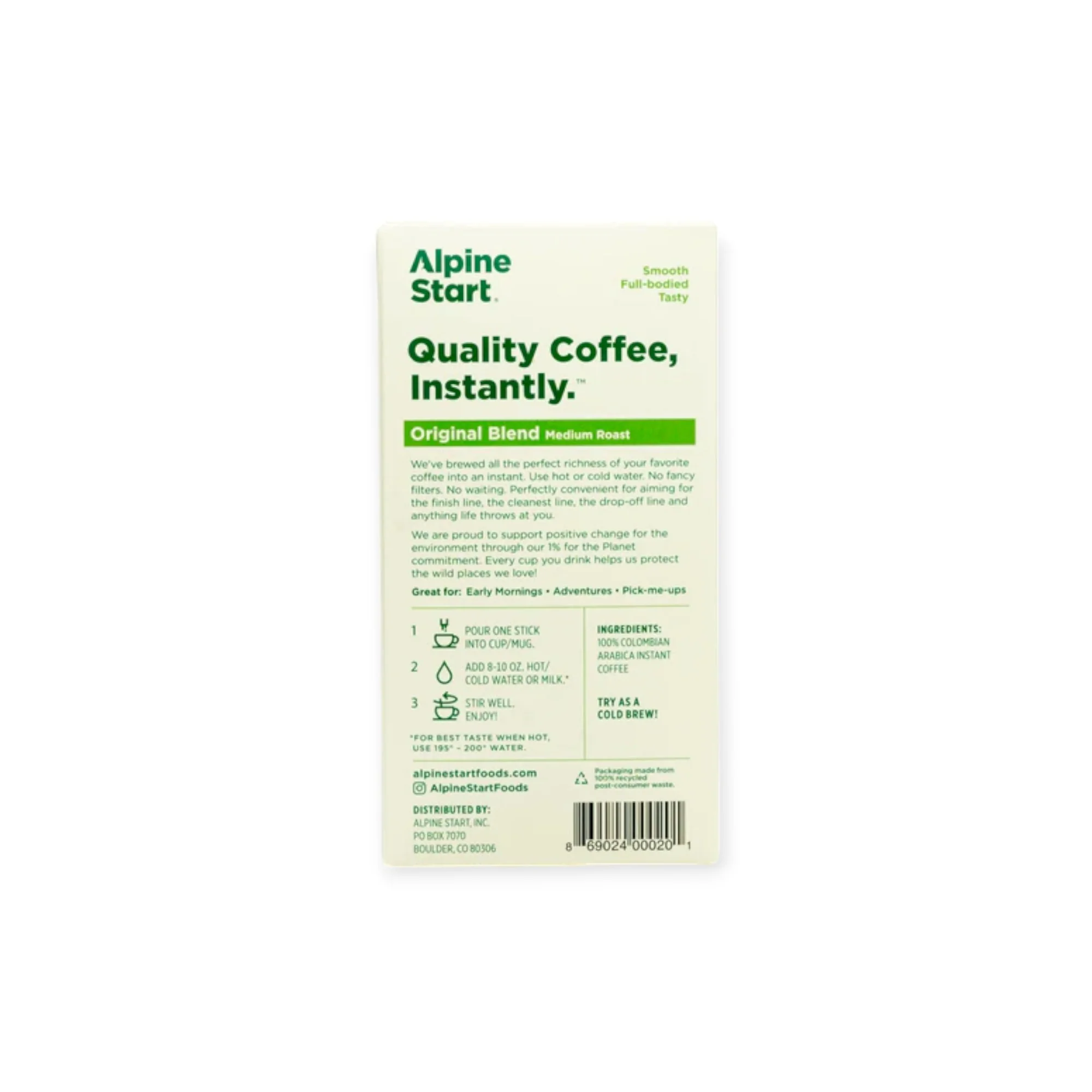 Alpine Start Original Blend Instant Coffee - 8 Pack - Image 3
