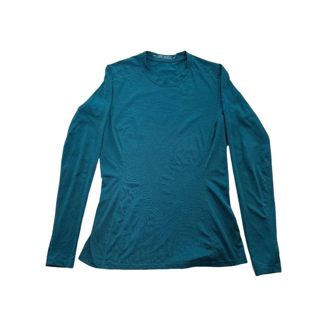 Arc'teryx Women's Phase SL Crew LS Shirt Riptide Blue Medium USED