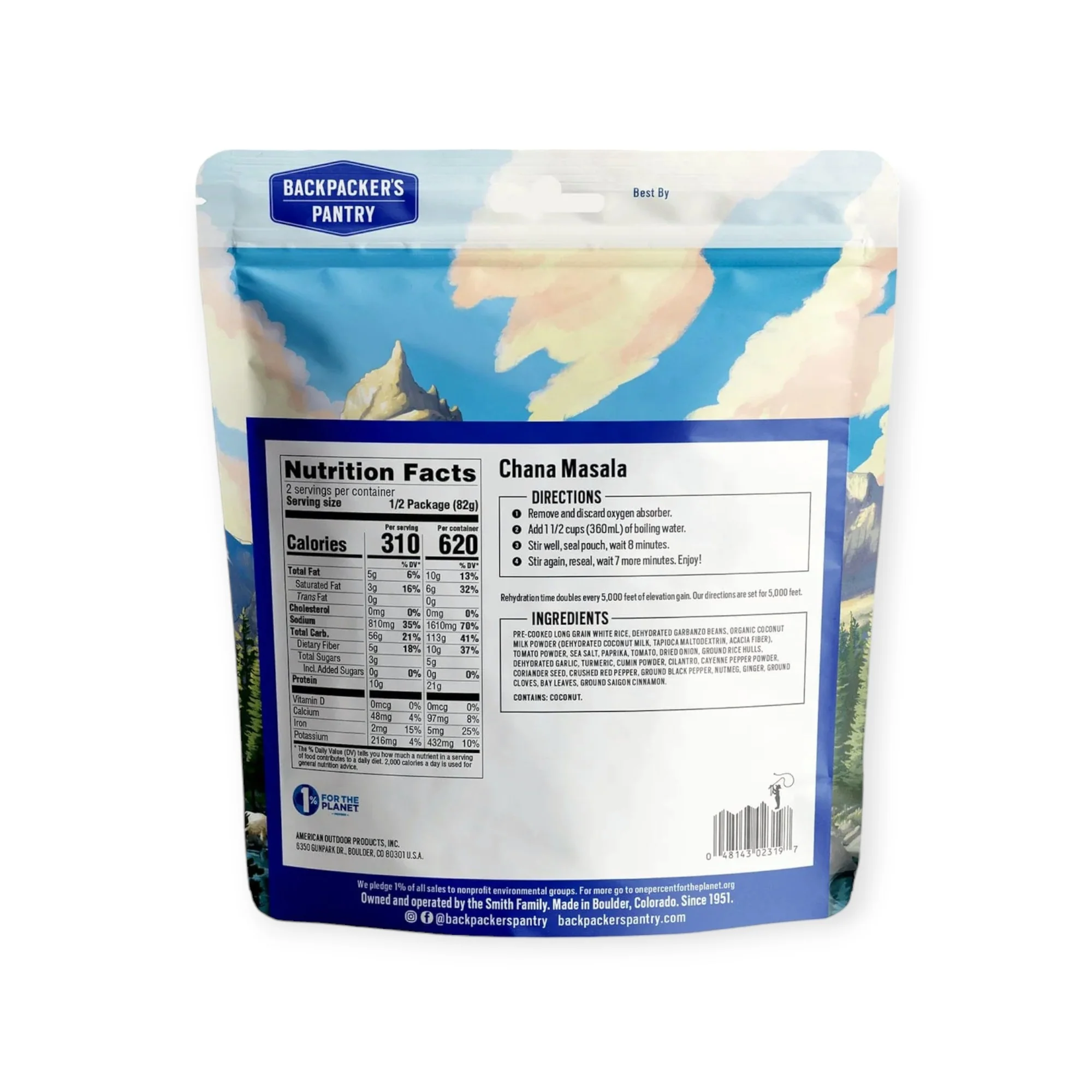 Backpacker's Pantry Chana Masala Freeze-Dried Meal - Image 3