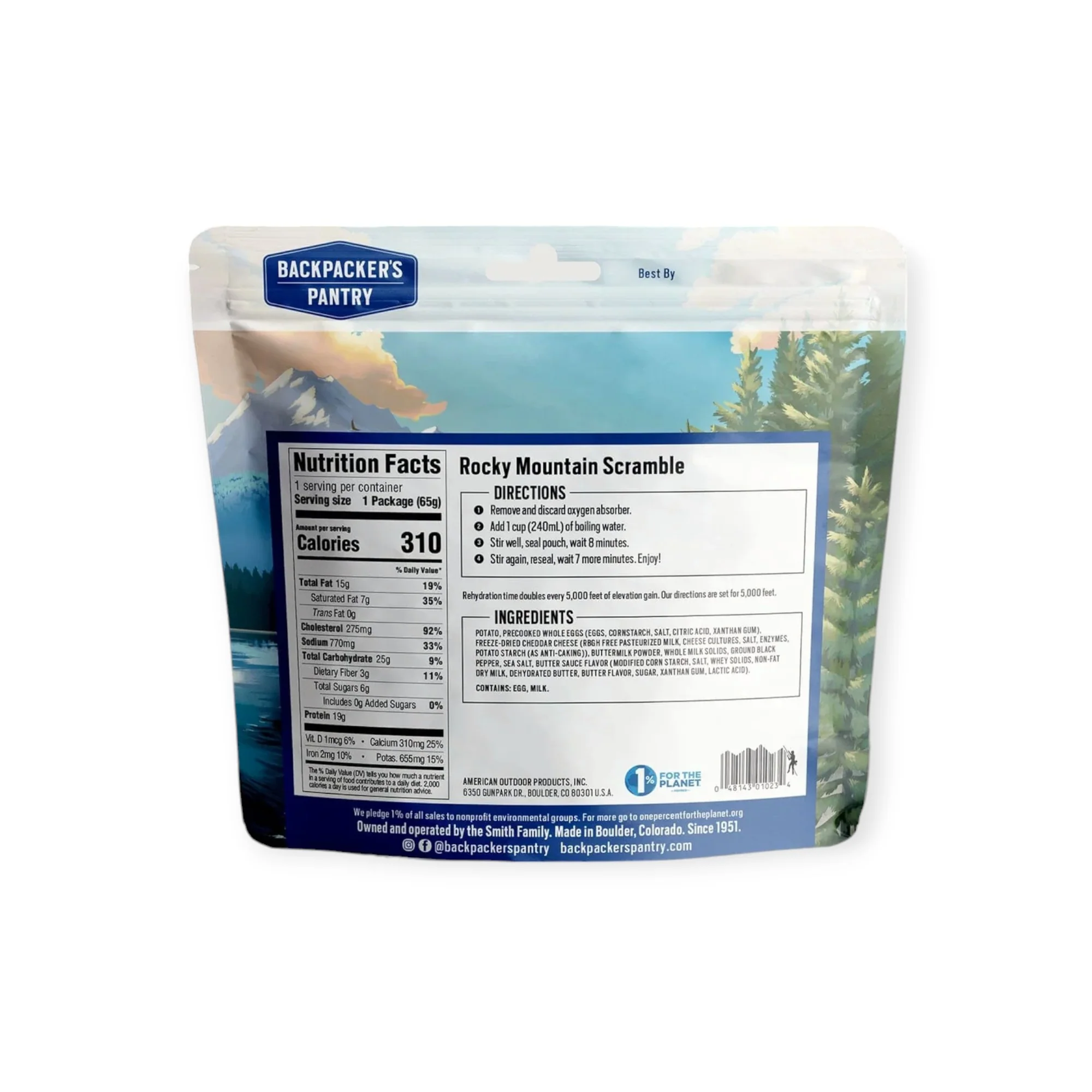 Backpacker's Pantry Rocky Mountain Scramble Freeze Dried Meal - Image 3