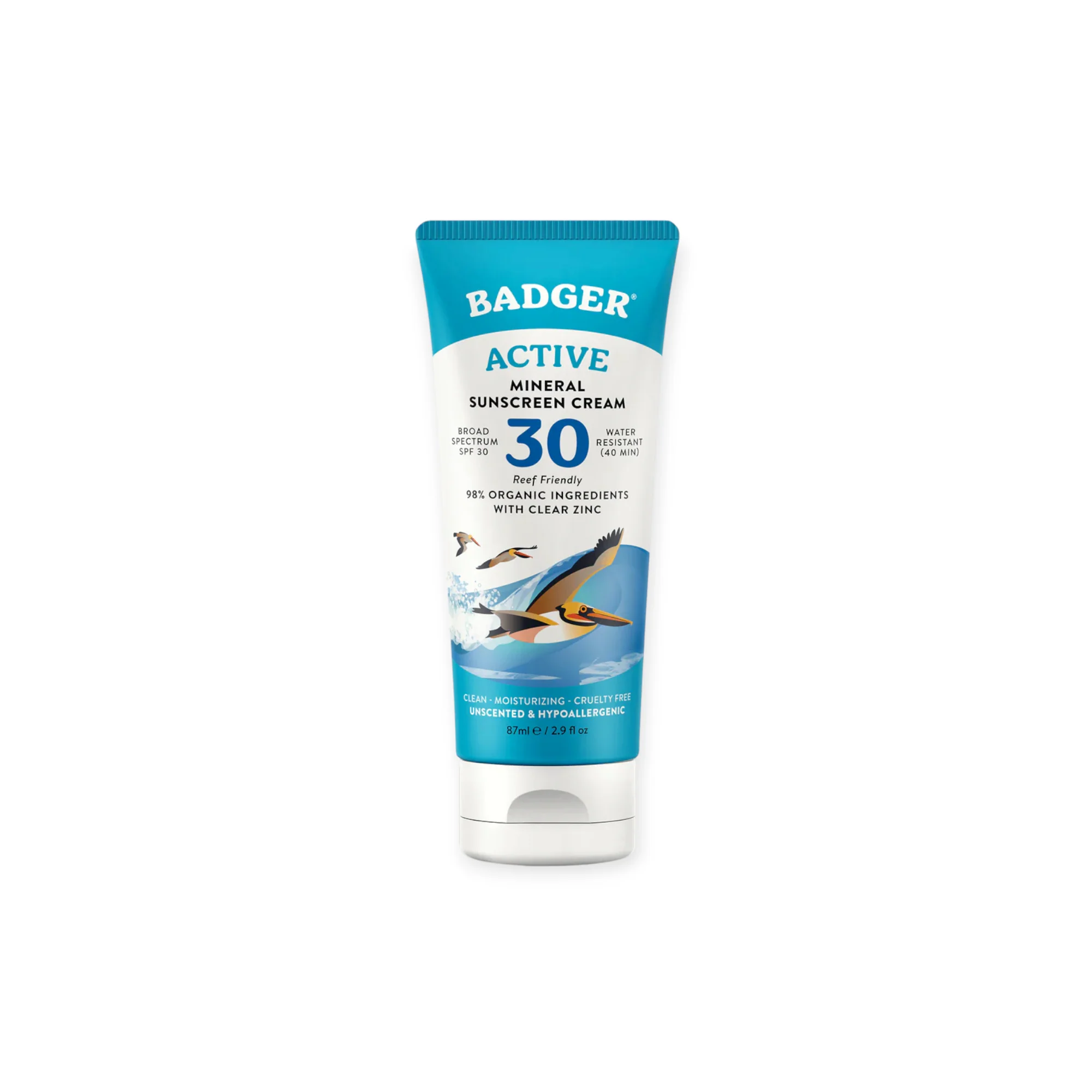Badger Clear Zinc Sunscreen Cream SPF 30 2.9 oz.