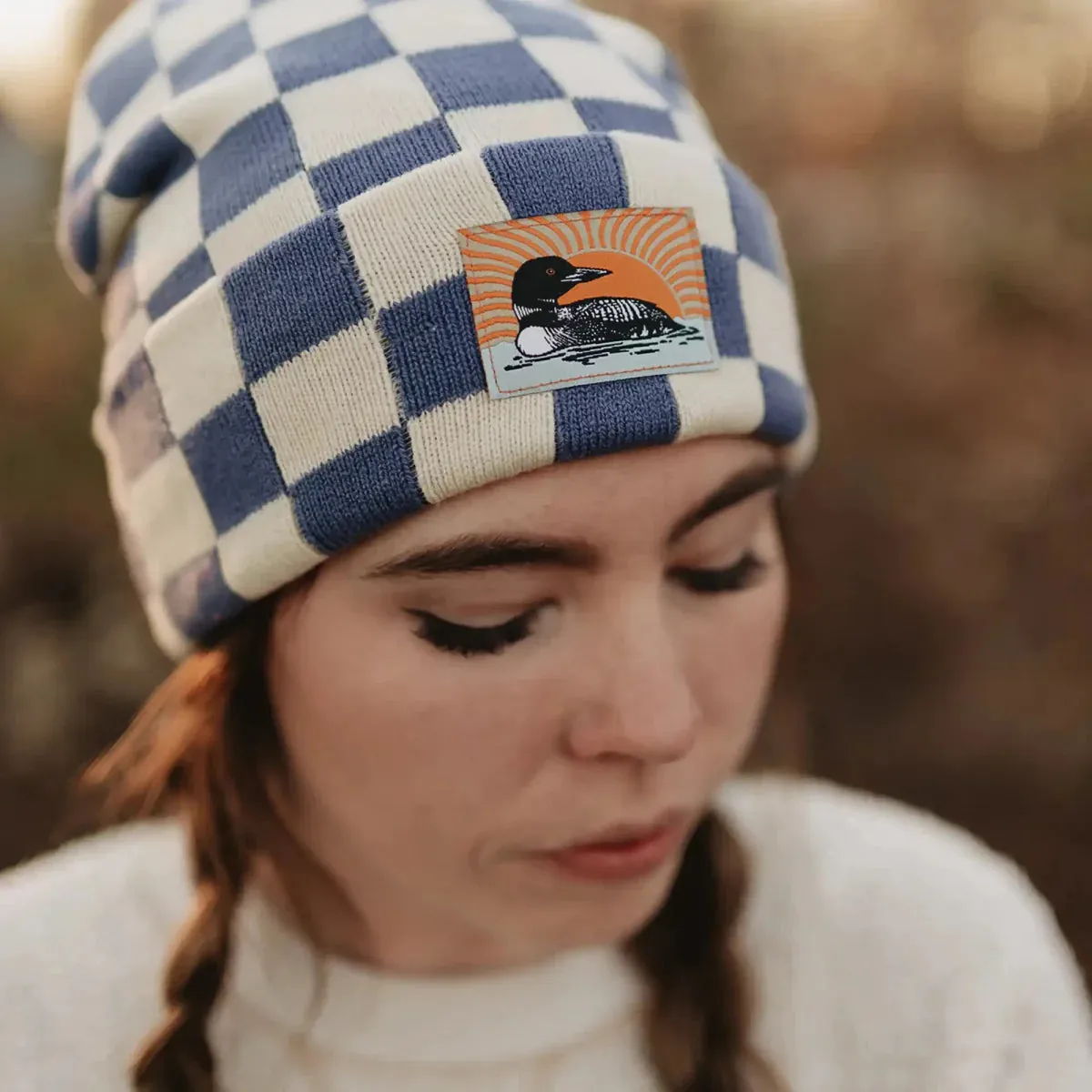Bird Collective Loon Checkered Beanie - Image 3