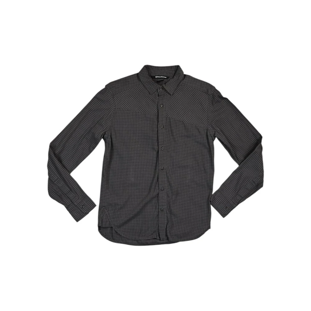 Black Diamond Men's Button Up Long Sleeve Shirt Grey M Used
