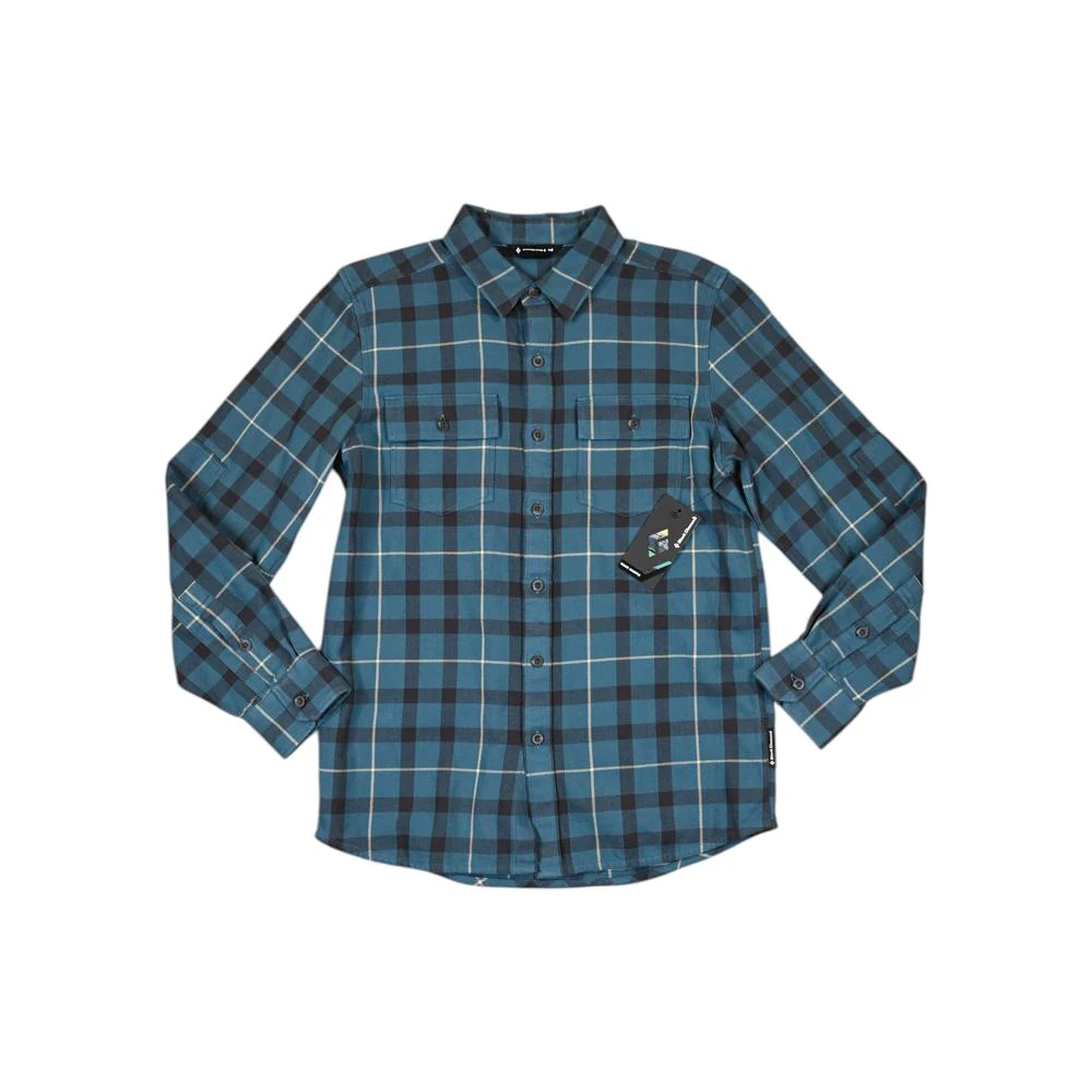 Black Diamond Men's Project Twill Long Sleeve Shirt Creek Blue/Charcoal