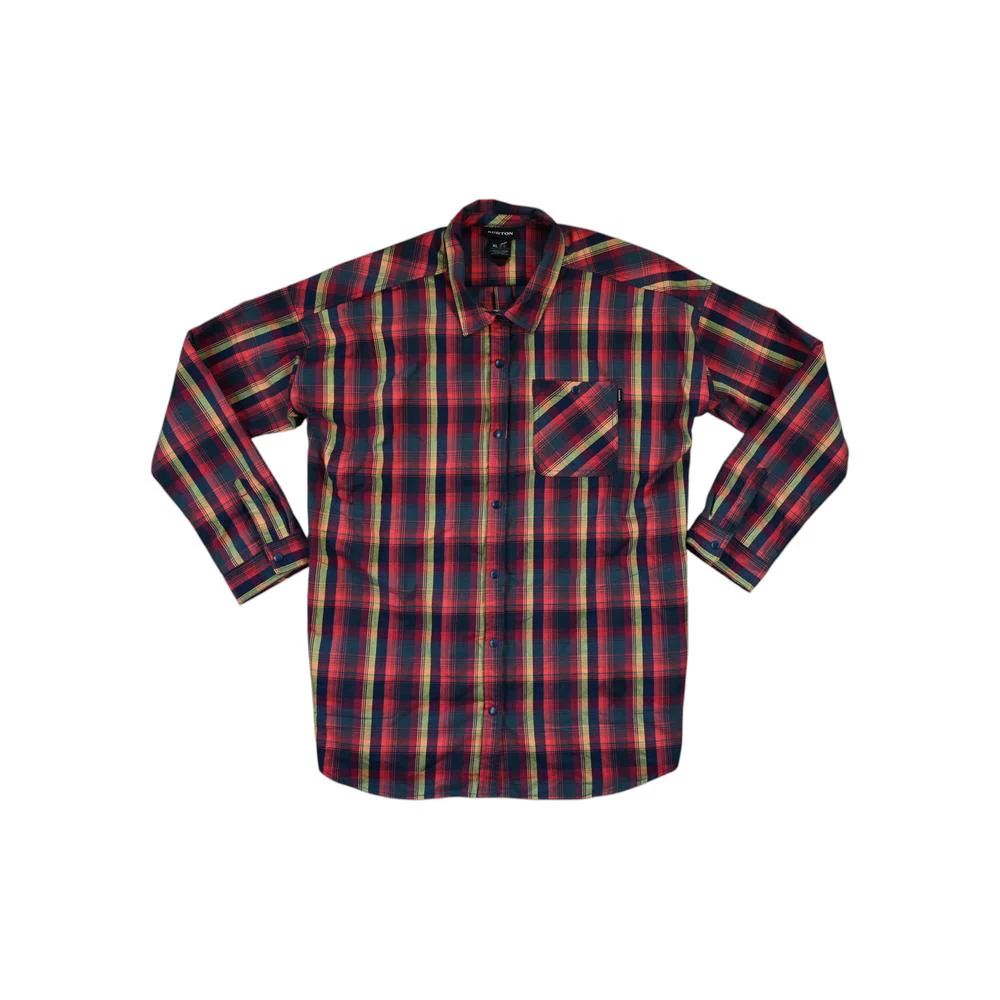 Burton Men's Flannel Long Sleeve Shirt Red/Yellow XL Used