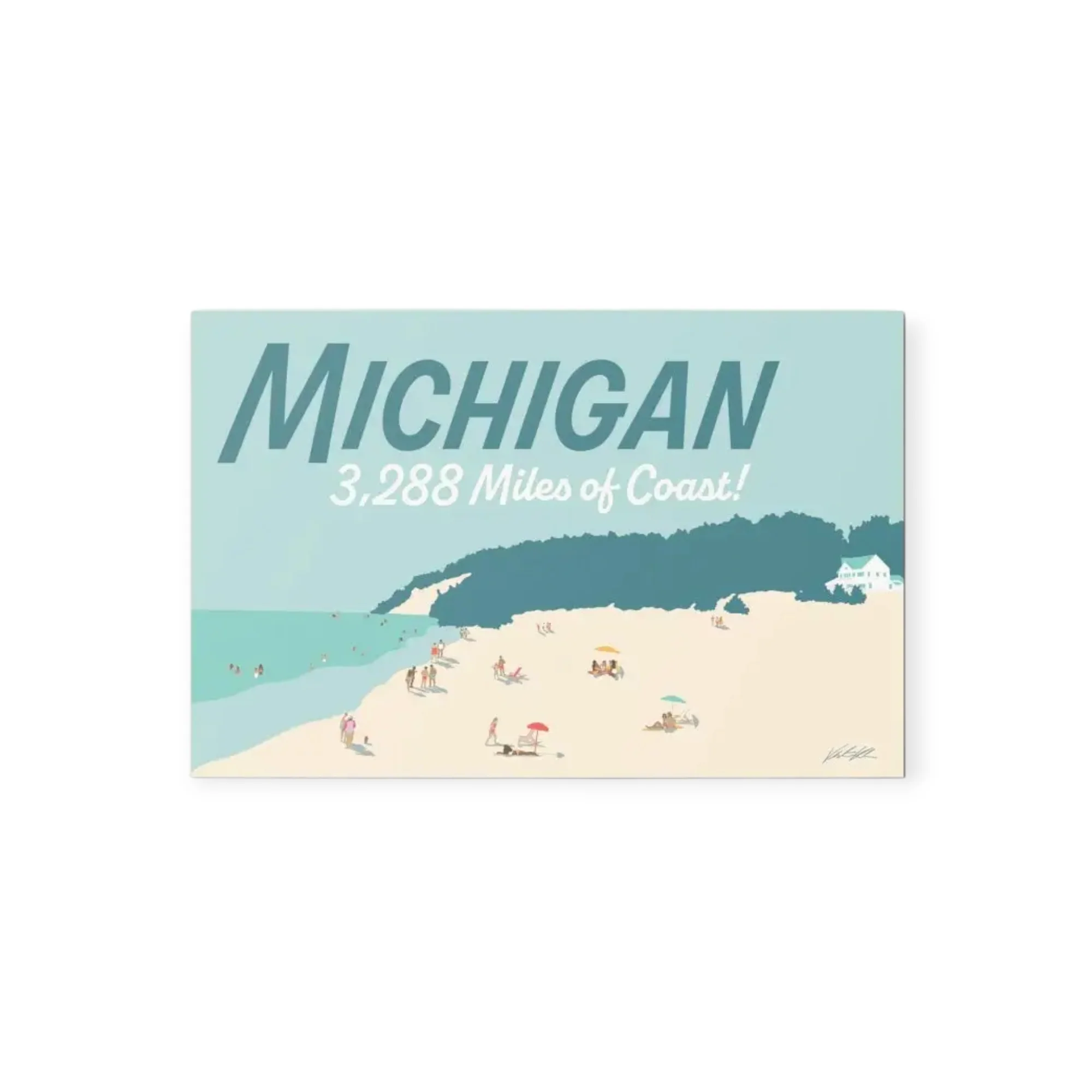 Byway Press Michigan 3288 Miles of Coast Travel Postcard