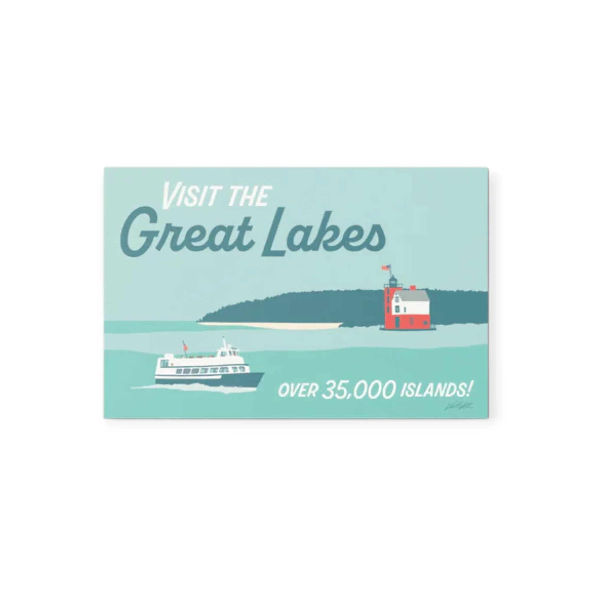 Byway Press Visit the Great Lakes Travel Postcard