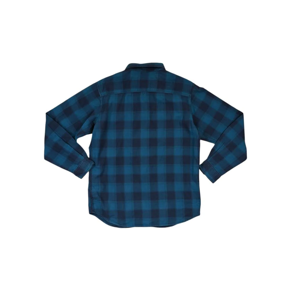 Columbia Men's Heavyweight Flannel Shirt Blue M Used - Image 2