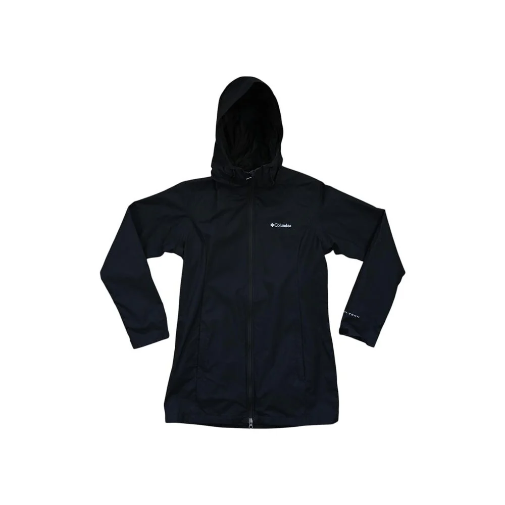 Columbia Women's Trench Rain Shell Jacket Black M Used