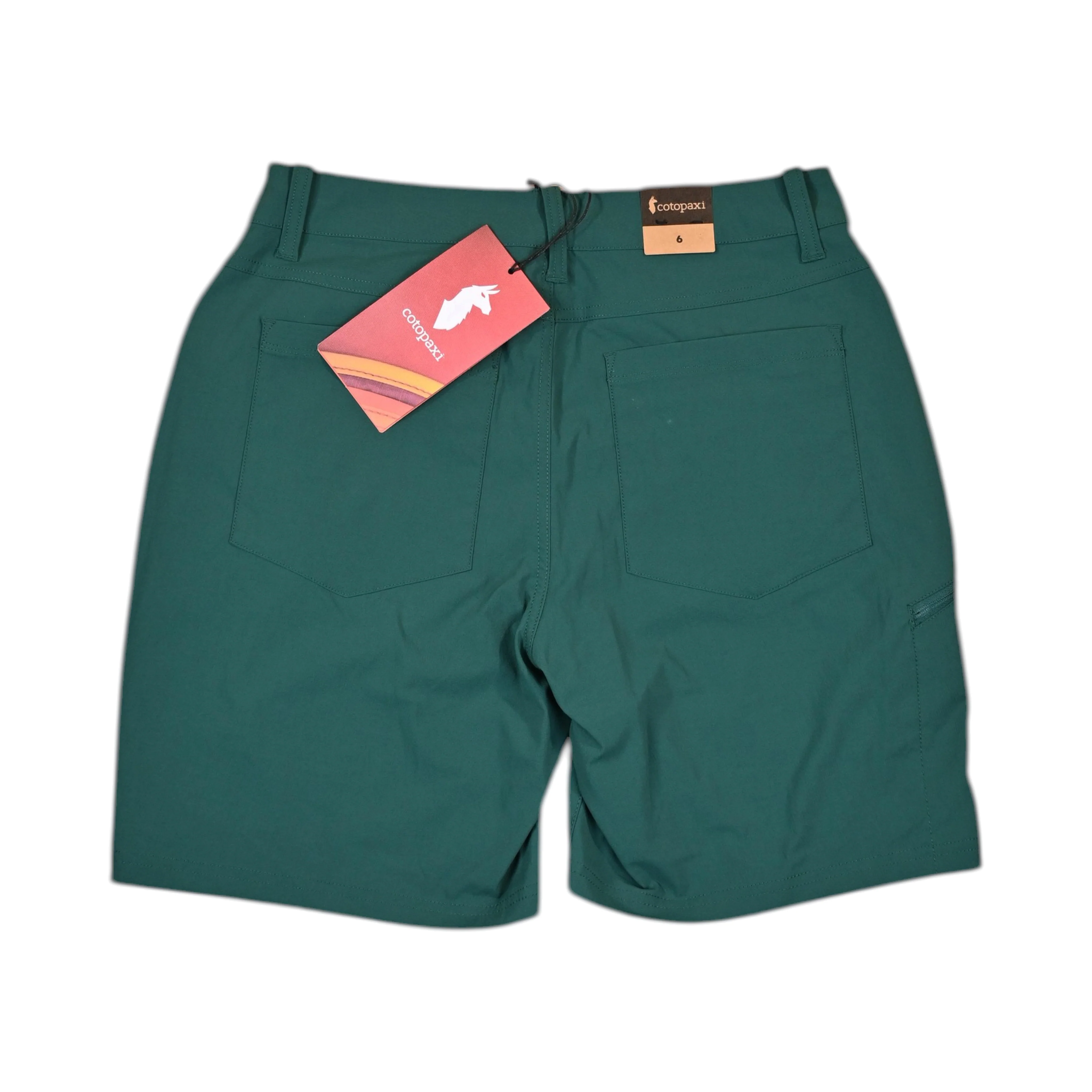 Cotopaxi Women's Coraje 7" Tech Shorts Green - Image 2