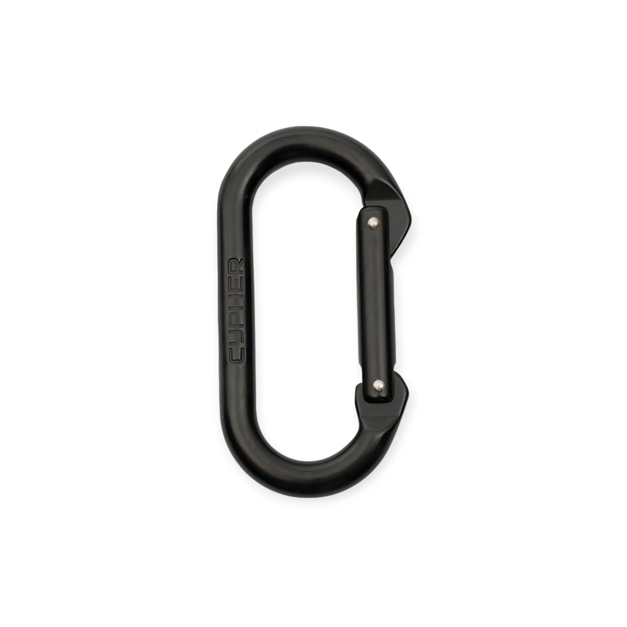 Cypher Oval Screw Gate Black Carabiner