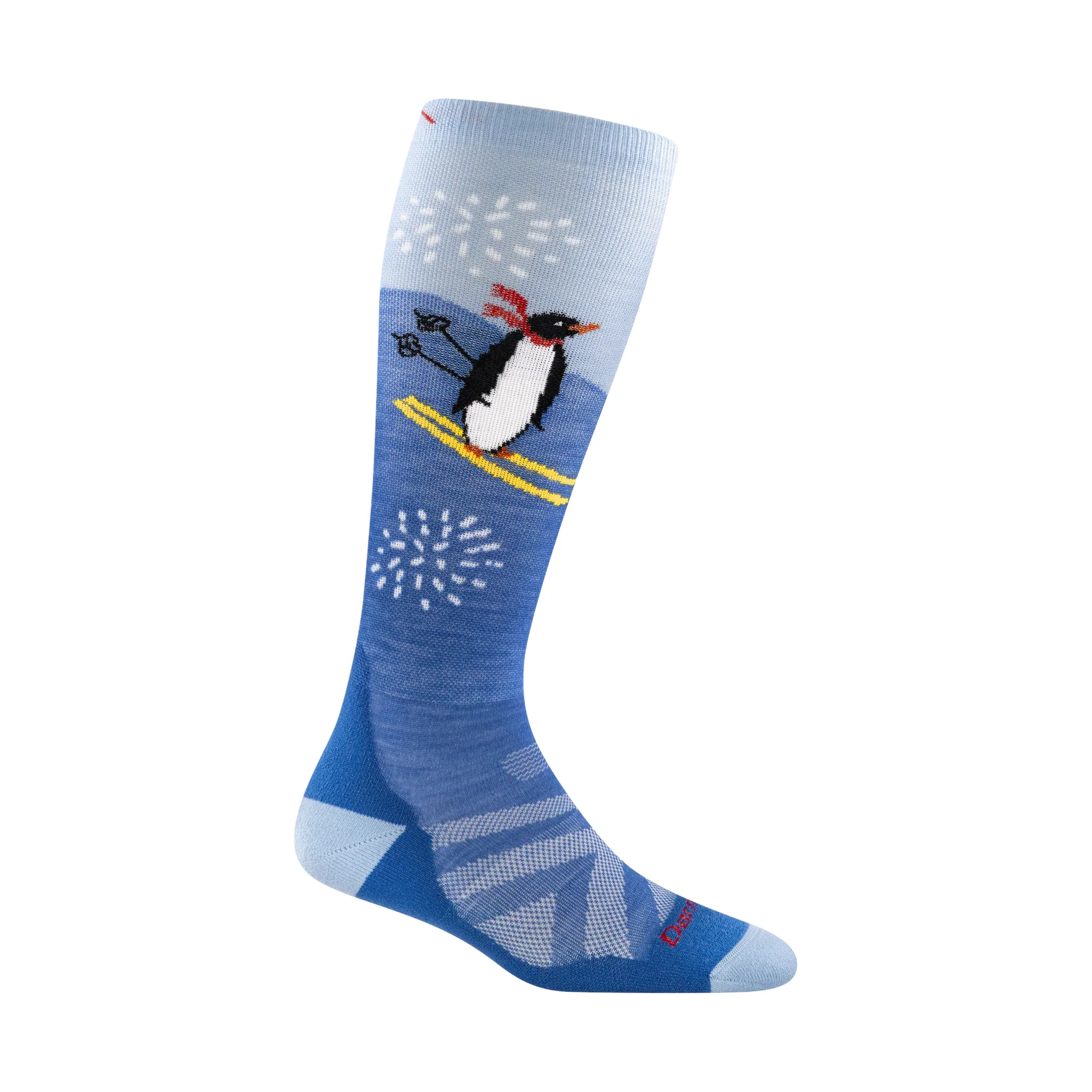 Darn Tough Kids' Penguin Peak Over-the-Calf Midweight Ski & Snowboard Sock - Image 2