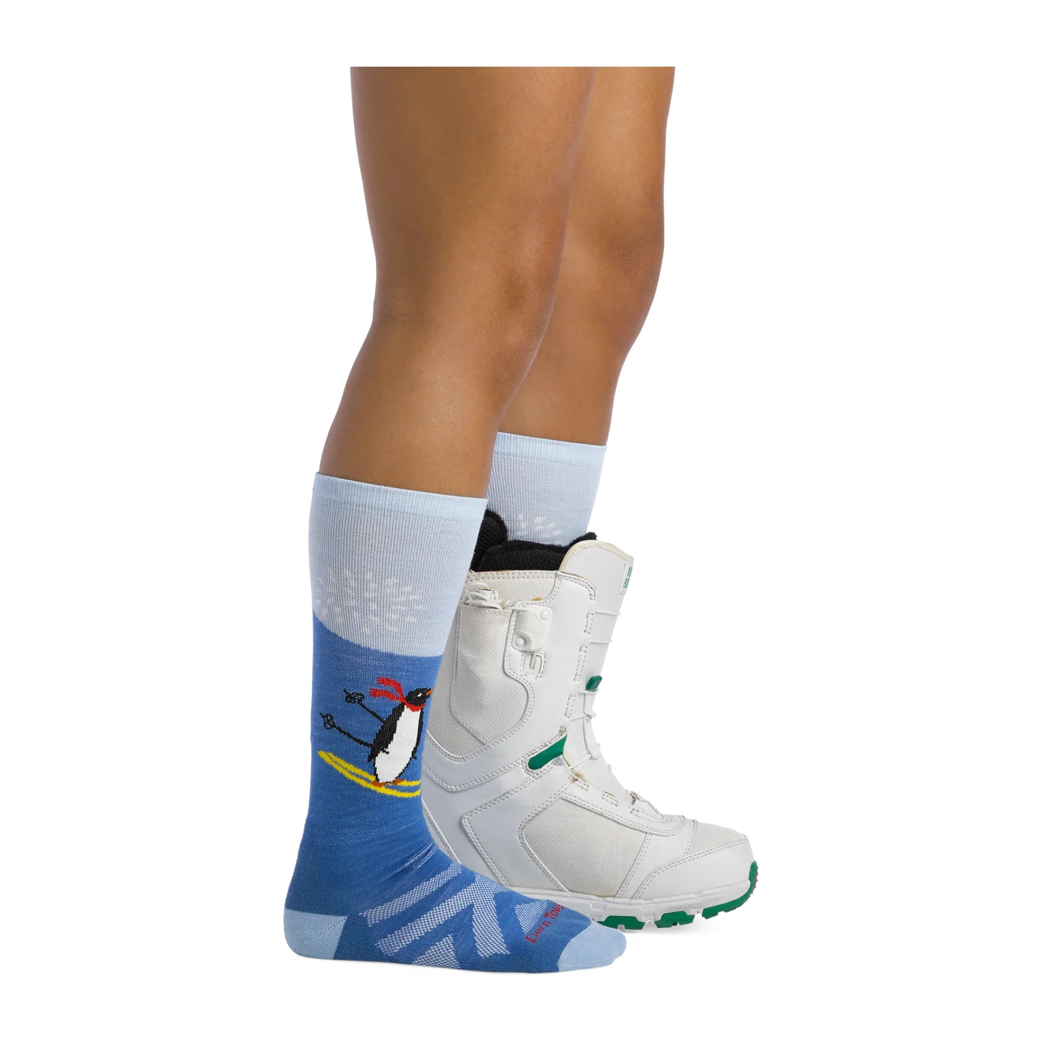 Darn Tough Kids' Penguin Peak Over-the-Calf Midweight Ski & Snowboard Sock - Image 3