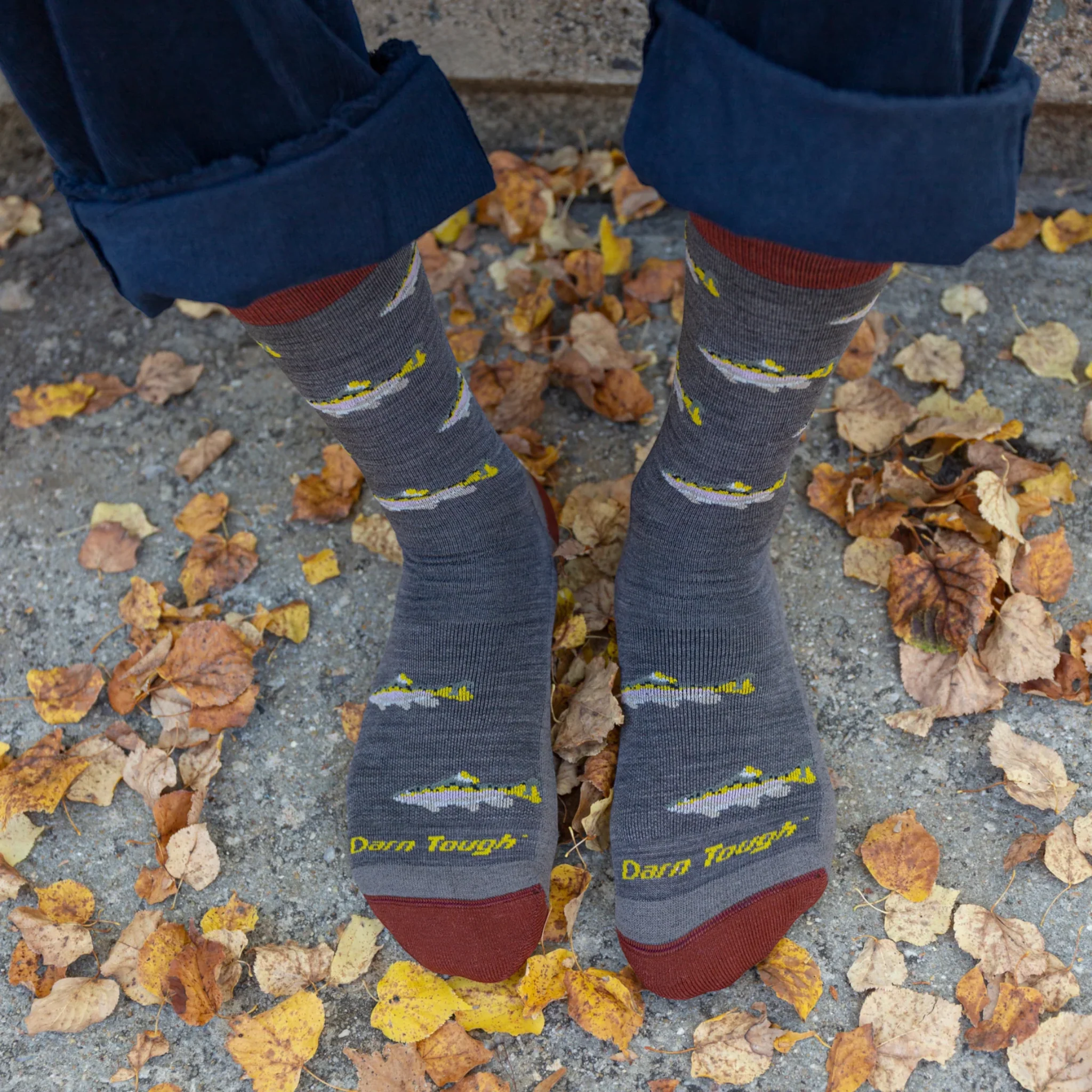 Darn Tough Men's Spey Fly Crew Lightweight Lifestyle Socks - Image 3