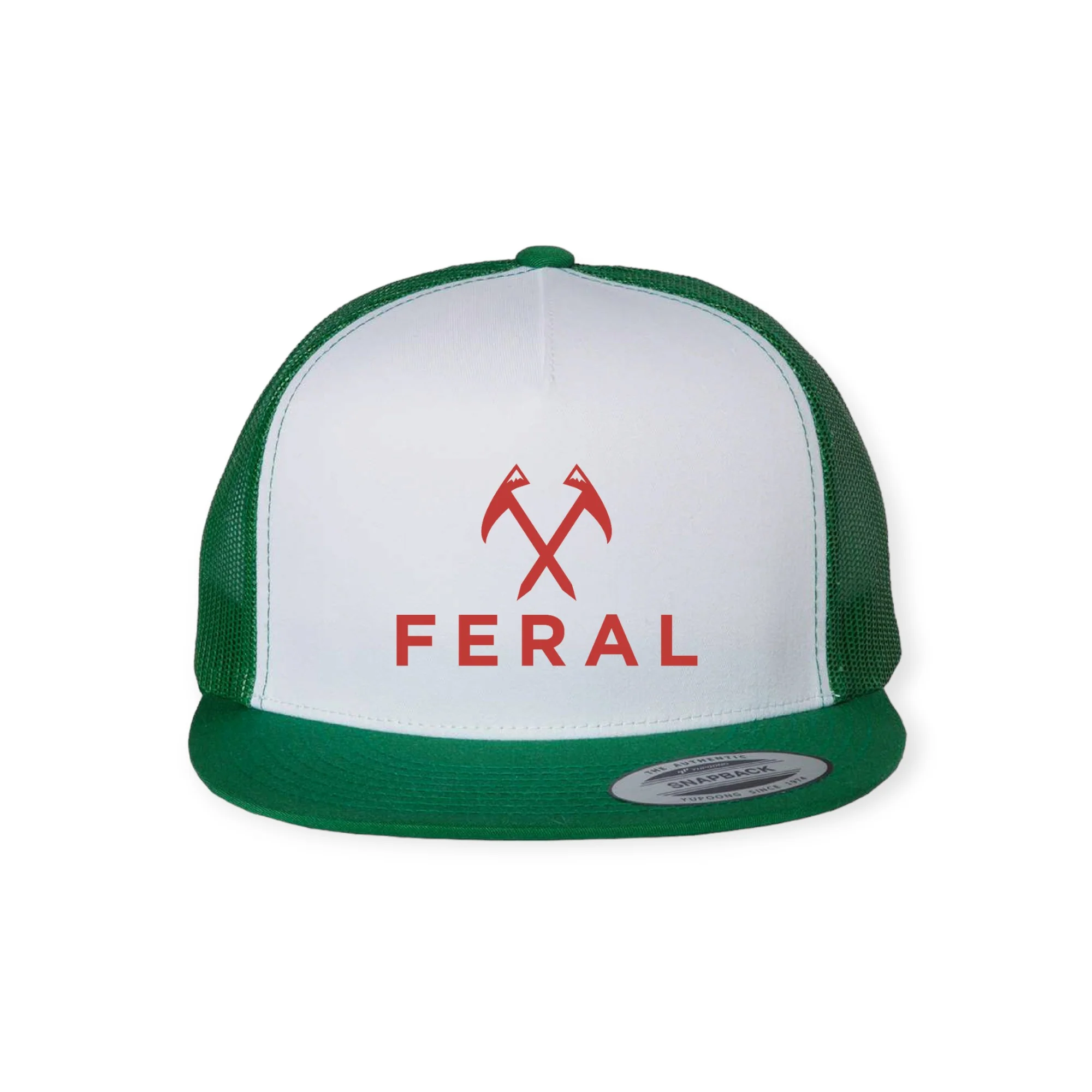 FERAL Logo Flat Bill Embroidered Hat - Image 3