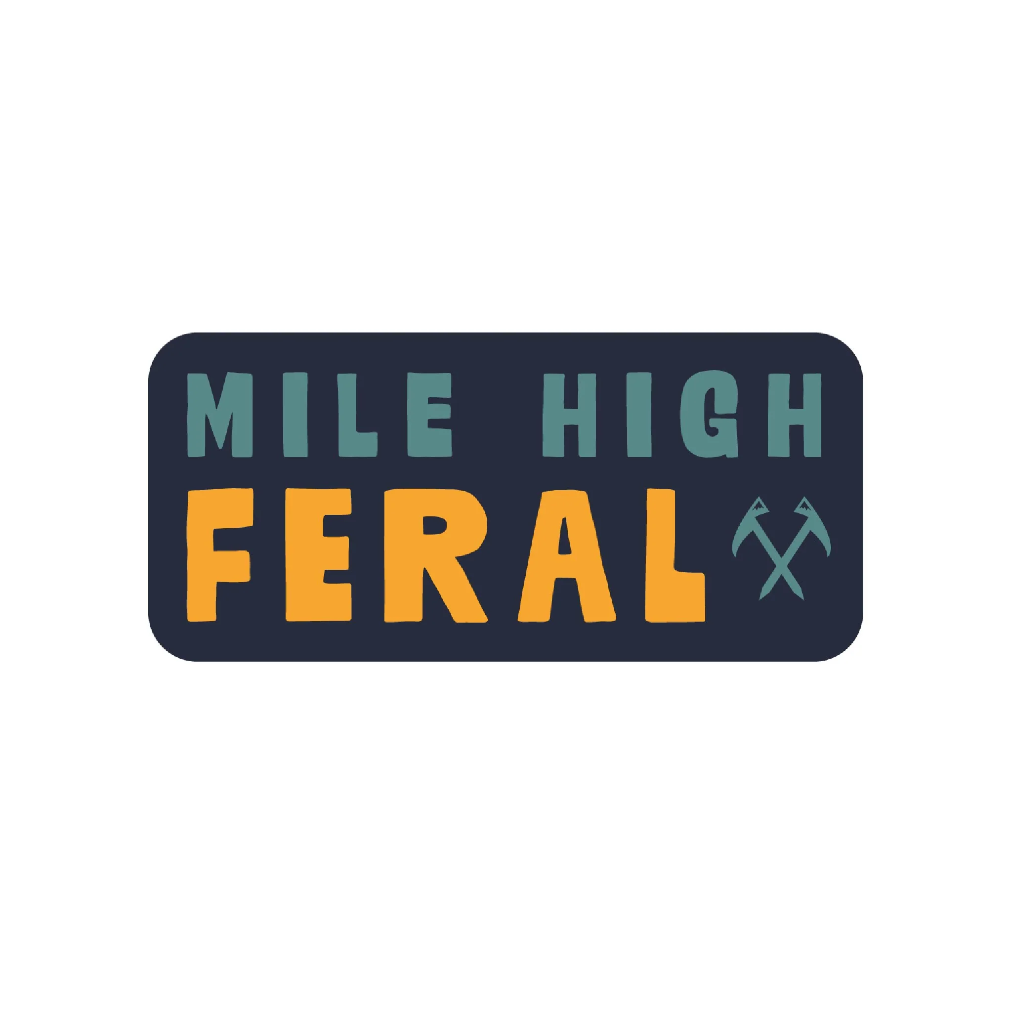 FERAL Mile High FERAL Sticker Navy