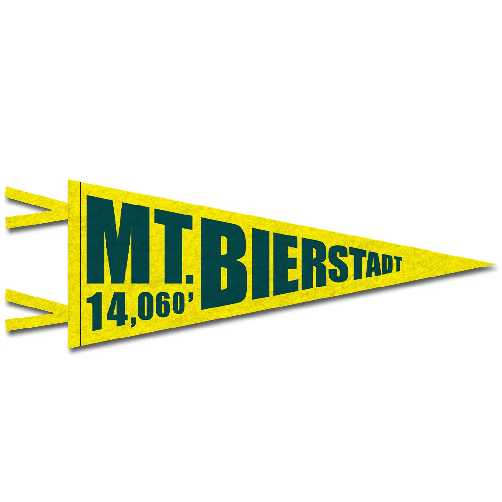 FERAL Mt Bierstadt Felt Pennant Green | Yellow