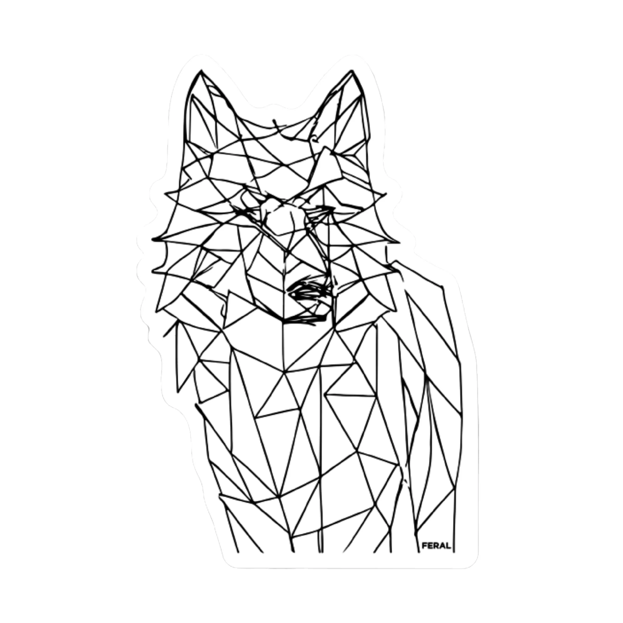 FERAL Sketchy Wolfy Magnet - Image 2