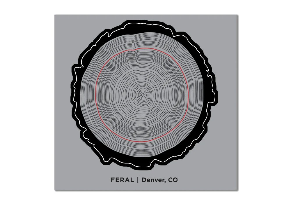 FERAL Tree Trunk Sticker