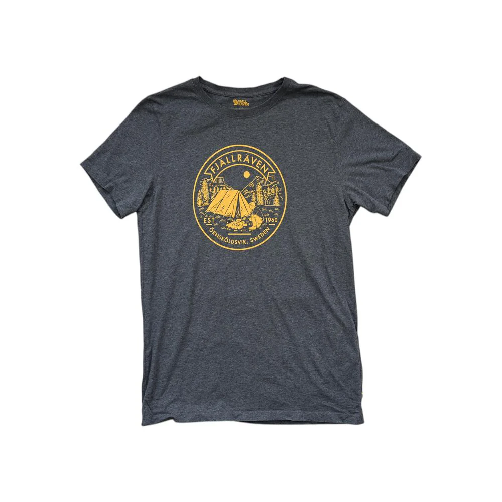 Fjallraven Men's Graphic T-Shirt Grey L Used