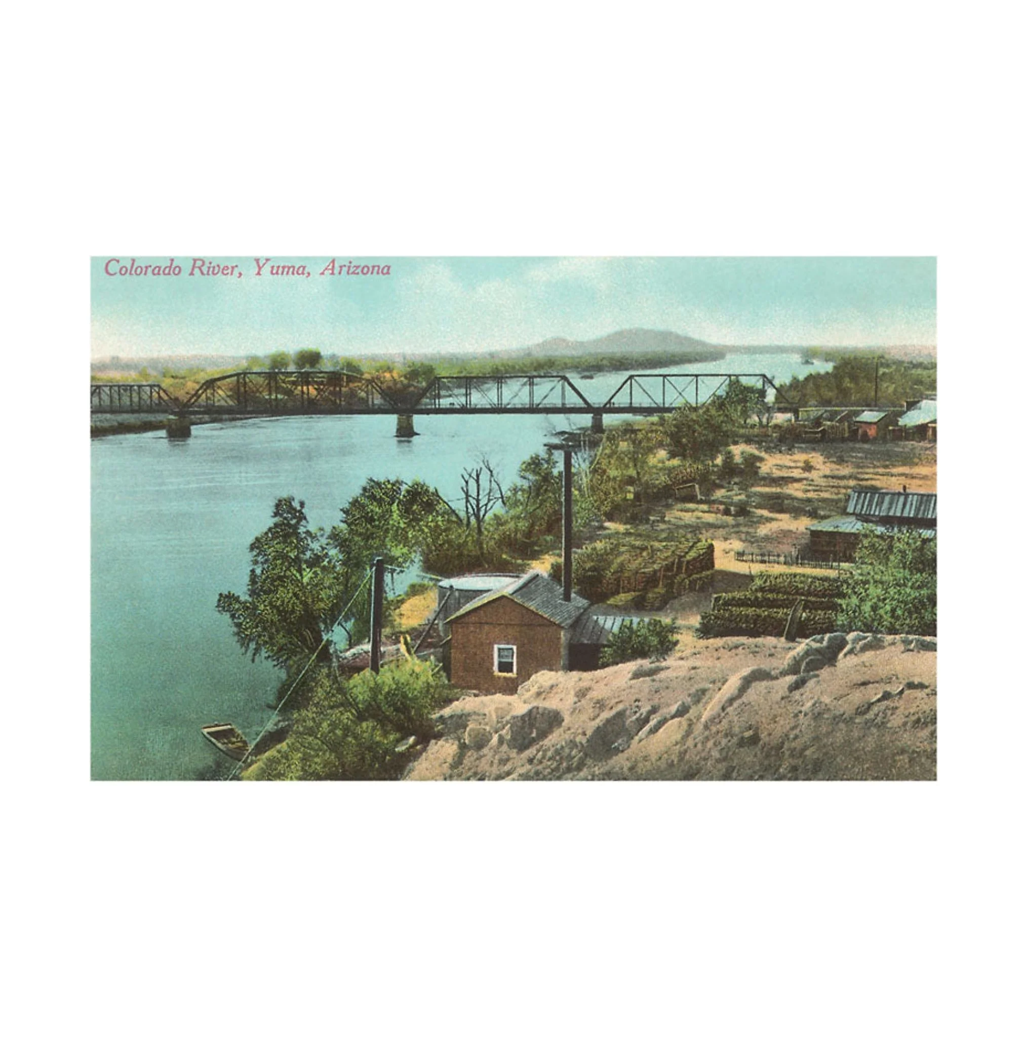 Found Image Colorado River Bridge AZ-255 Postcard - Image 2