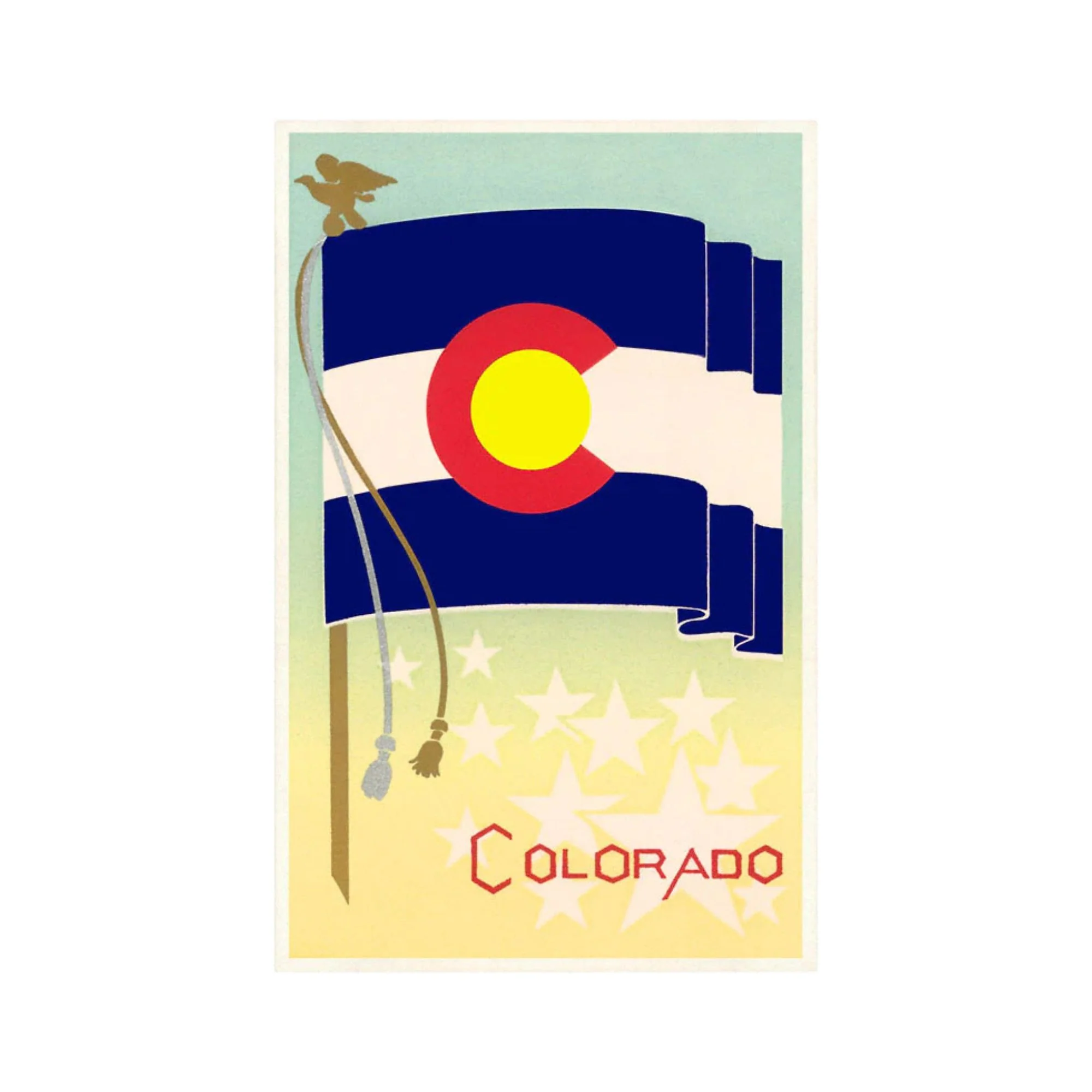 Found Image Flag Of Colorado FZ-05 Postcard