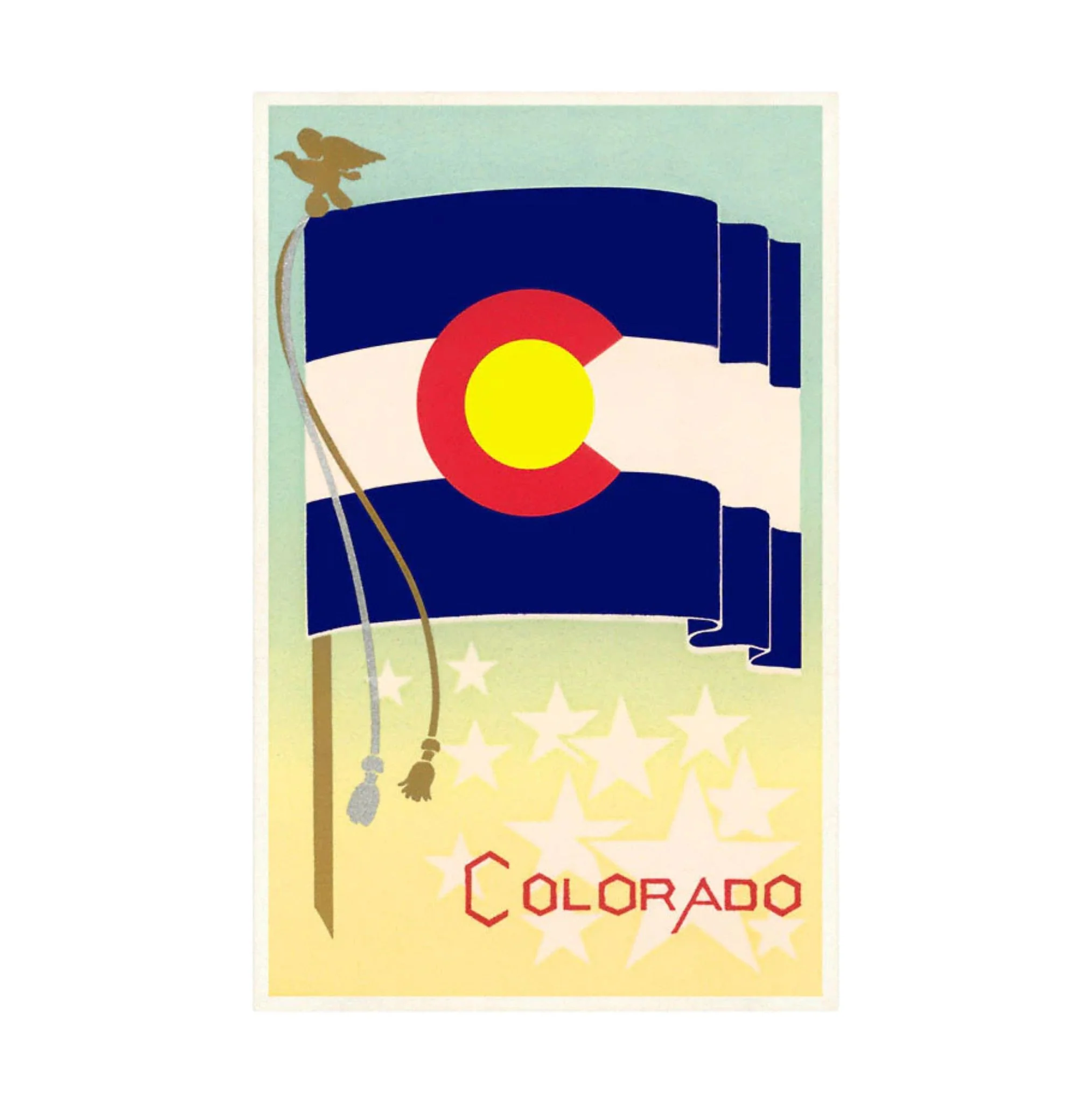 Found Image Flag Of Colorado FZ-05 Postcard - Image 2