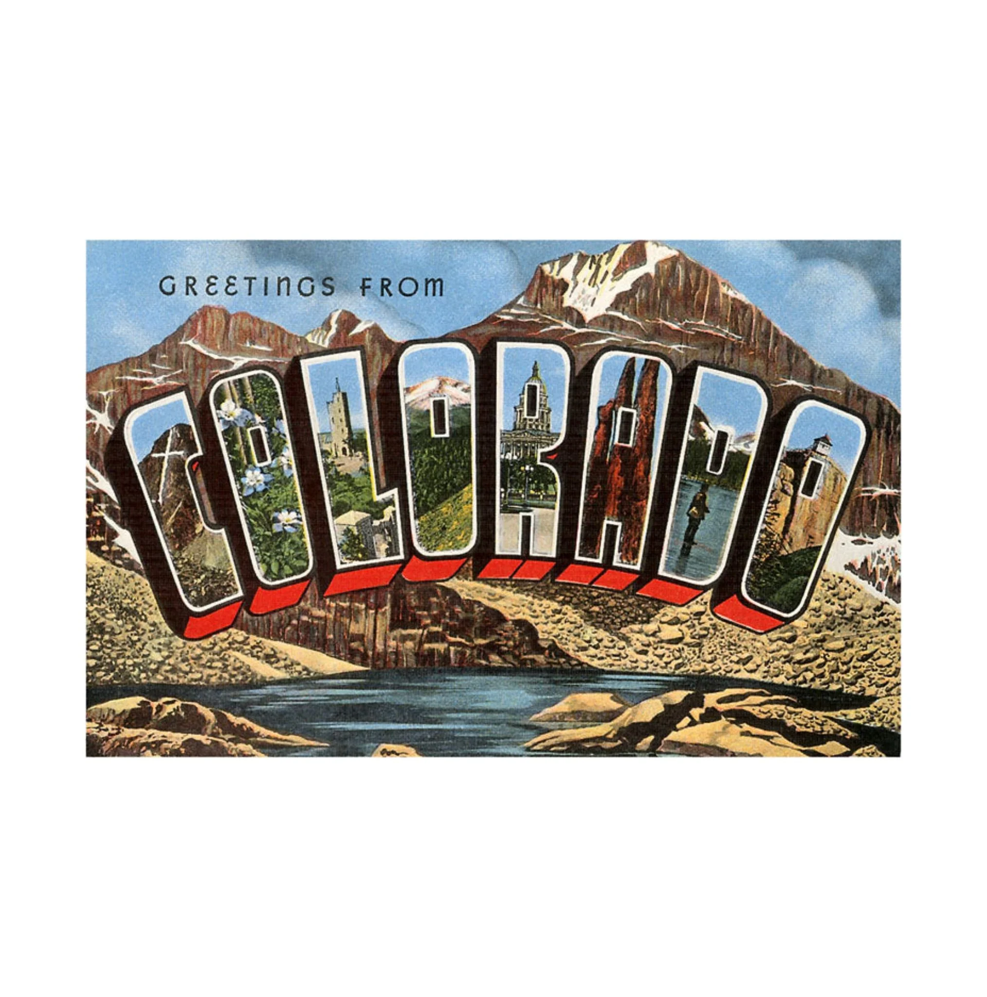 Found Image Greetings From Colorado CO-77 Postcard - Image 2