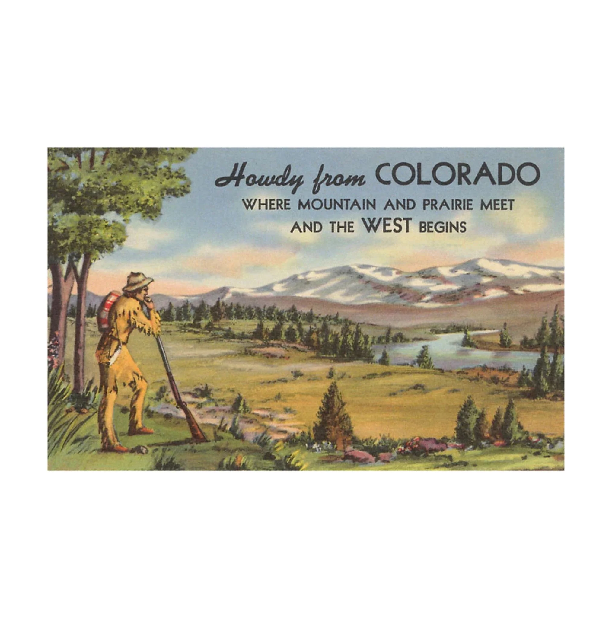 Found Image Howdy from Colorado, Mountain Man CO-140 Postcard - Image 2