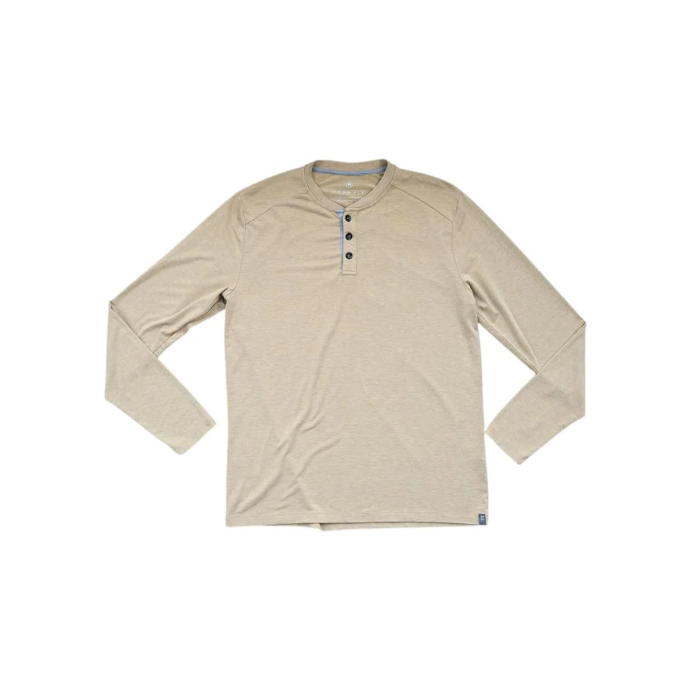 Freefly Men's Bamboo Flex Long Sleeve Shirt Tan M Used