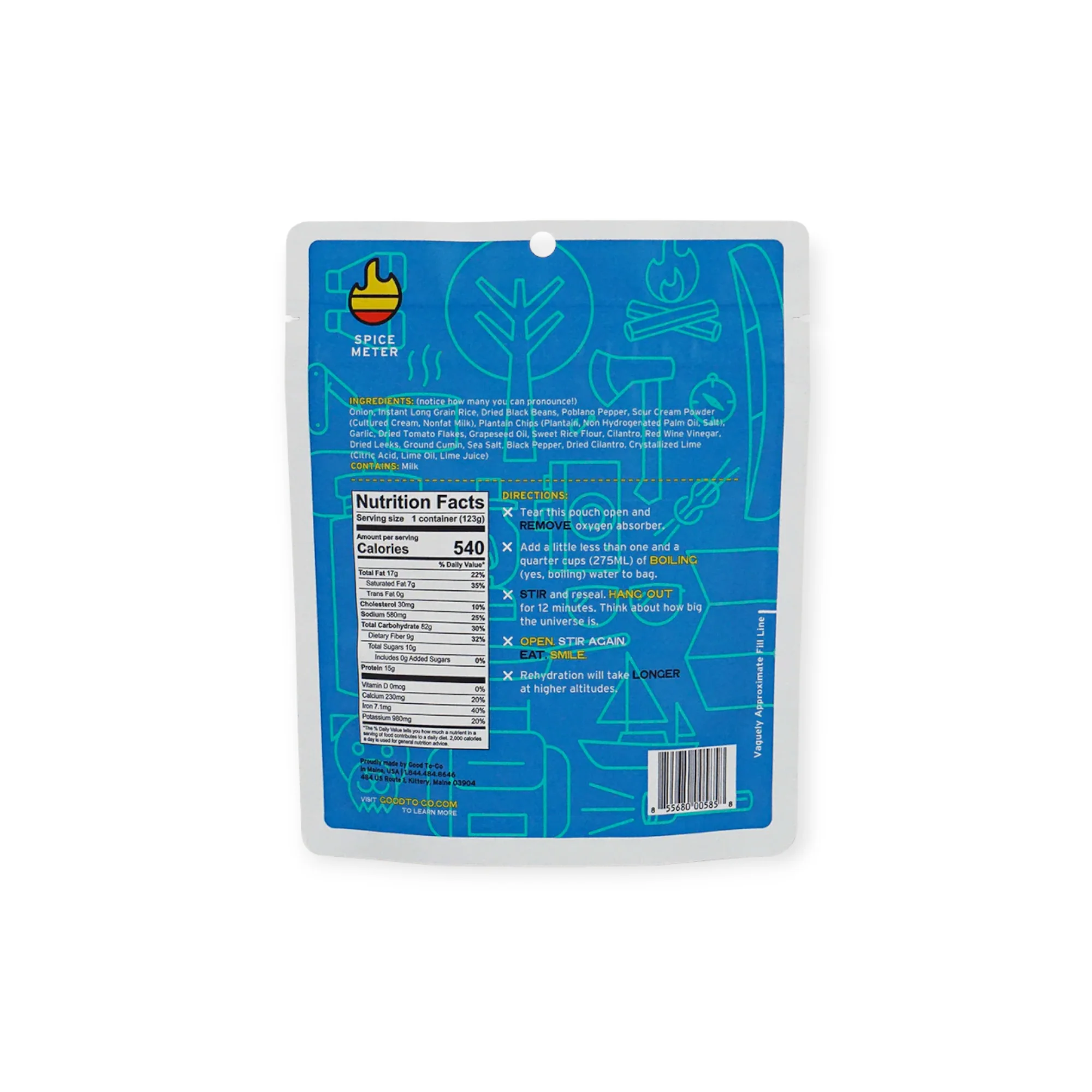 Good To-Go Cuban Rice Bowl Dehydrated Meal - Image 2