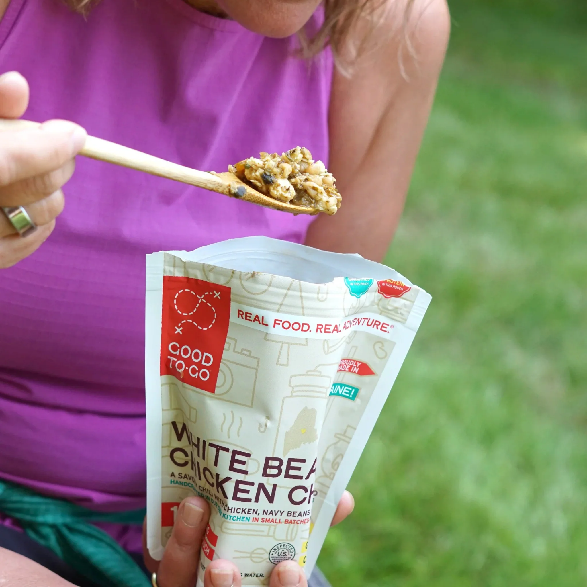 Good To-Go White Bean Chicken Chili Dehydrated Backpacking Meal - Image 5