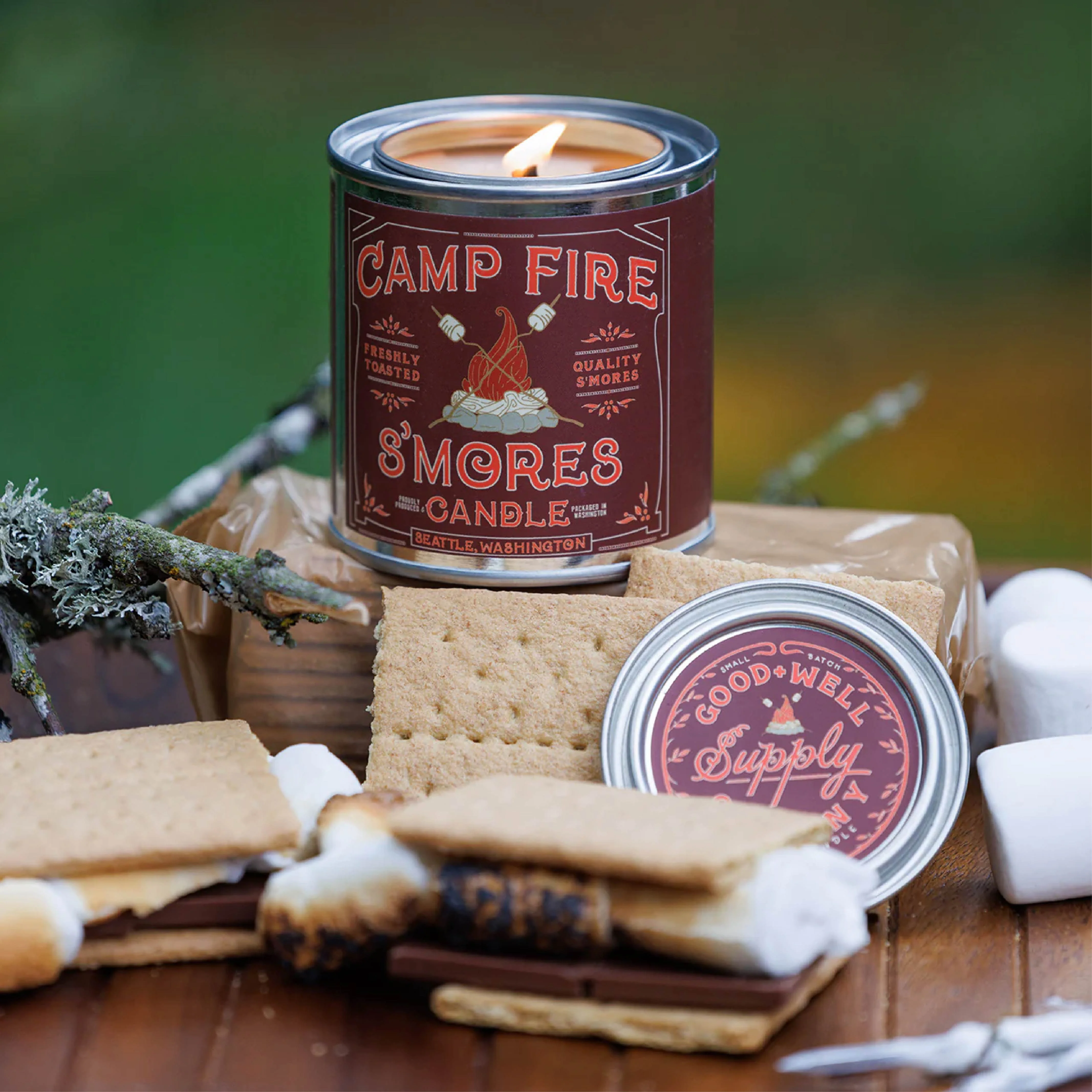 Good & Well Supply Co. Campfire S'mores Candle - 1/2 Pint - Image 3