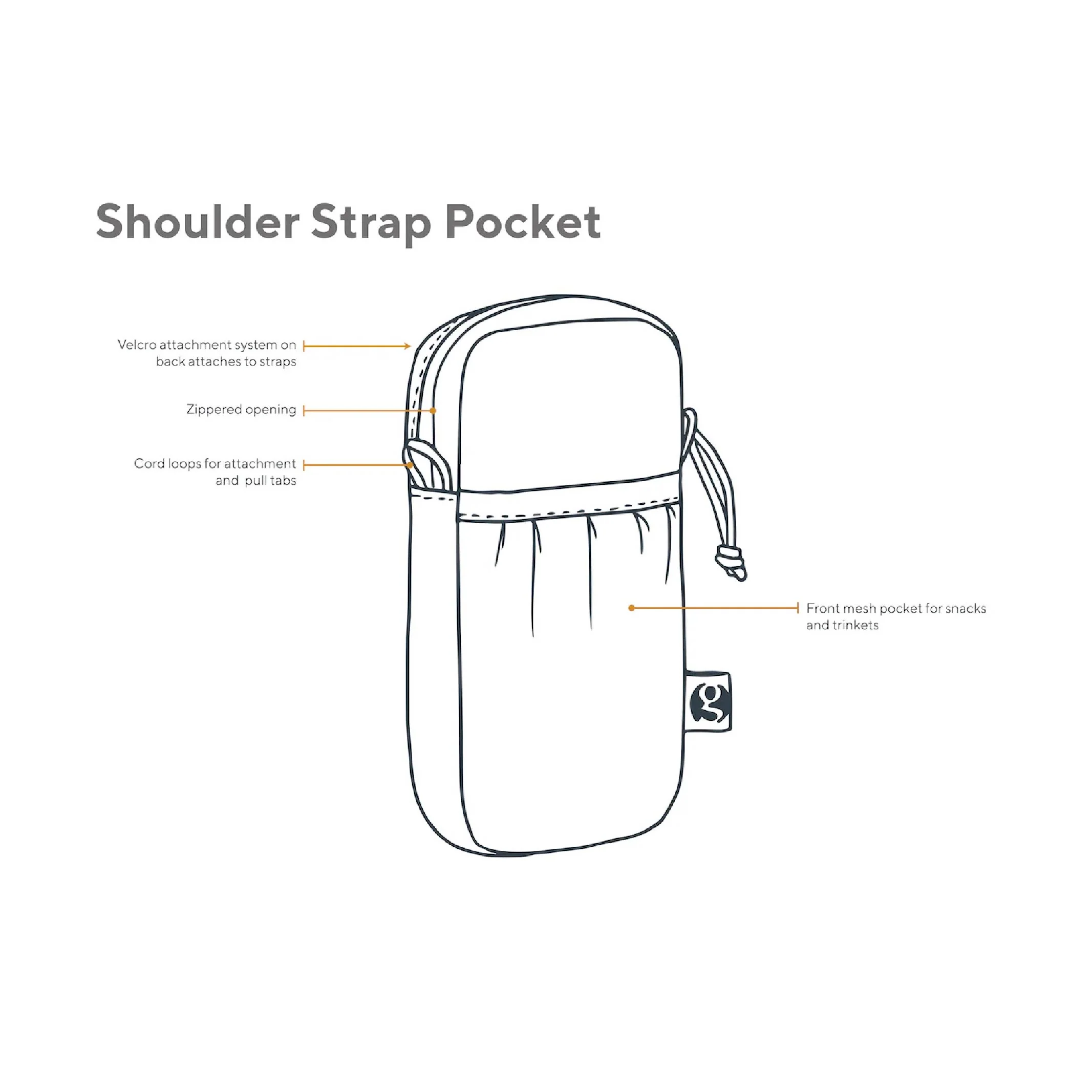 Gossamer Gear Shoulder Strap Pocket Large - Image 3