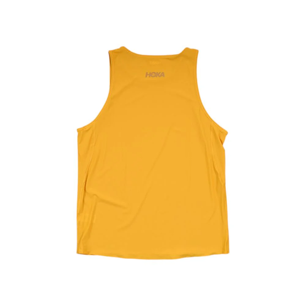 Hoka Men's Running Tank Top Shirt Yellow M Used - Image 2