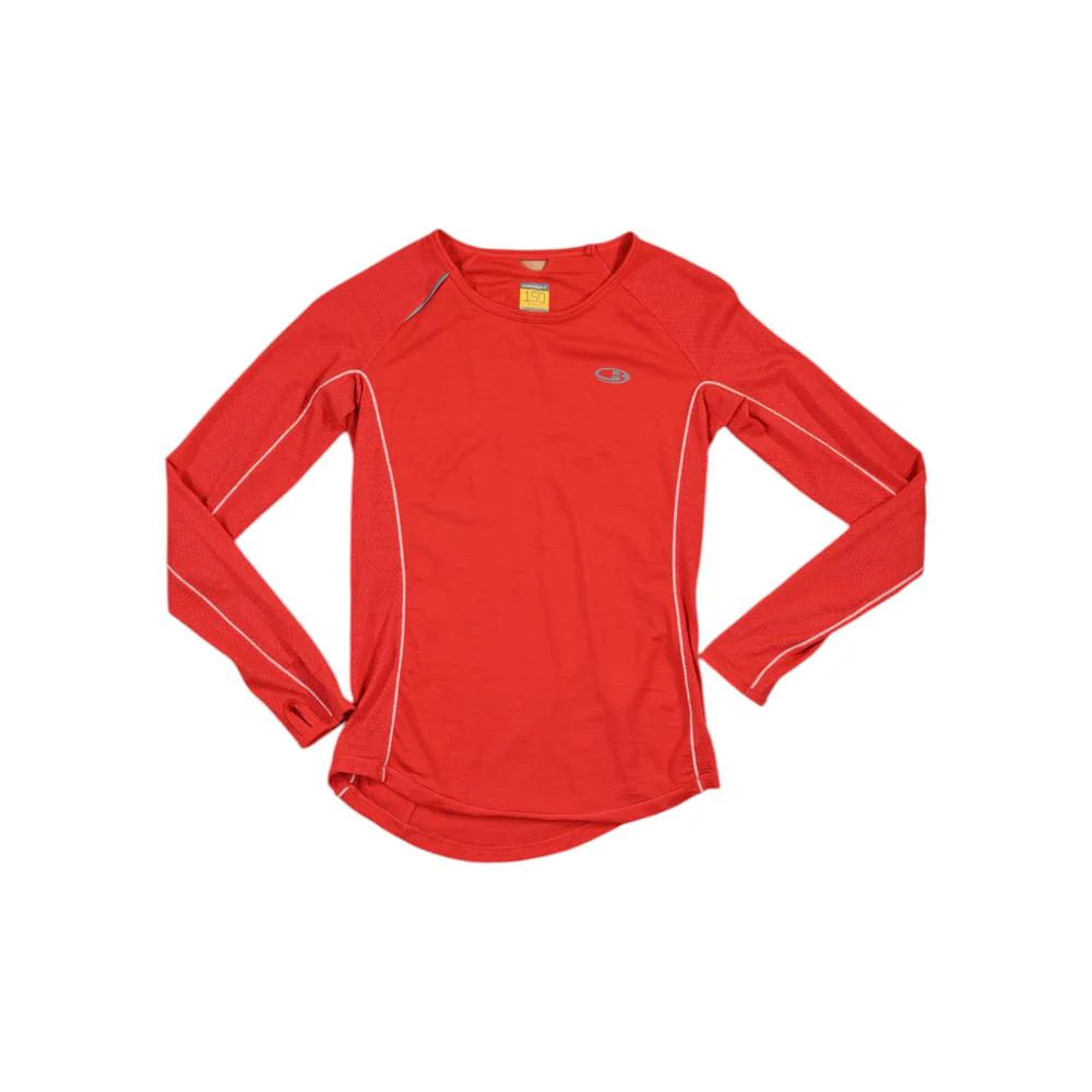 Icebreaker Women's GT Merino 150 Ultralite Baselayer Shirt Coral XS Used