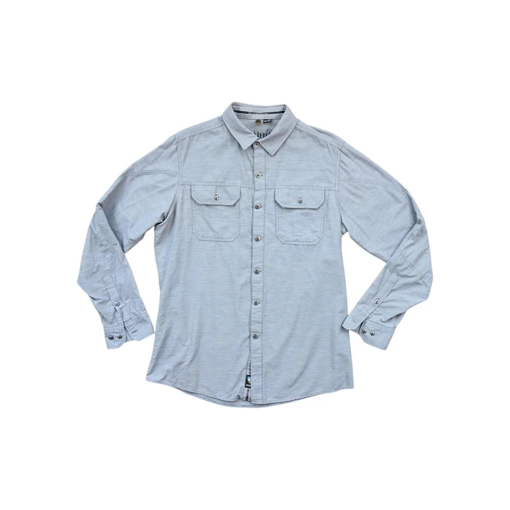 Kuhl Men's Button Down Long Sleeve Shirt Grey M Used