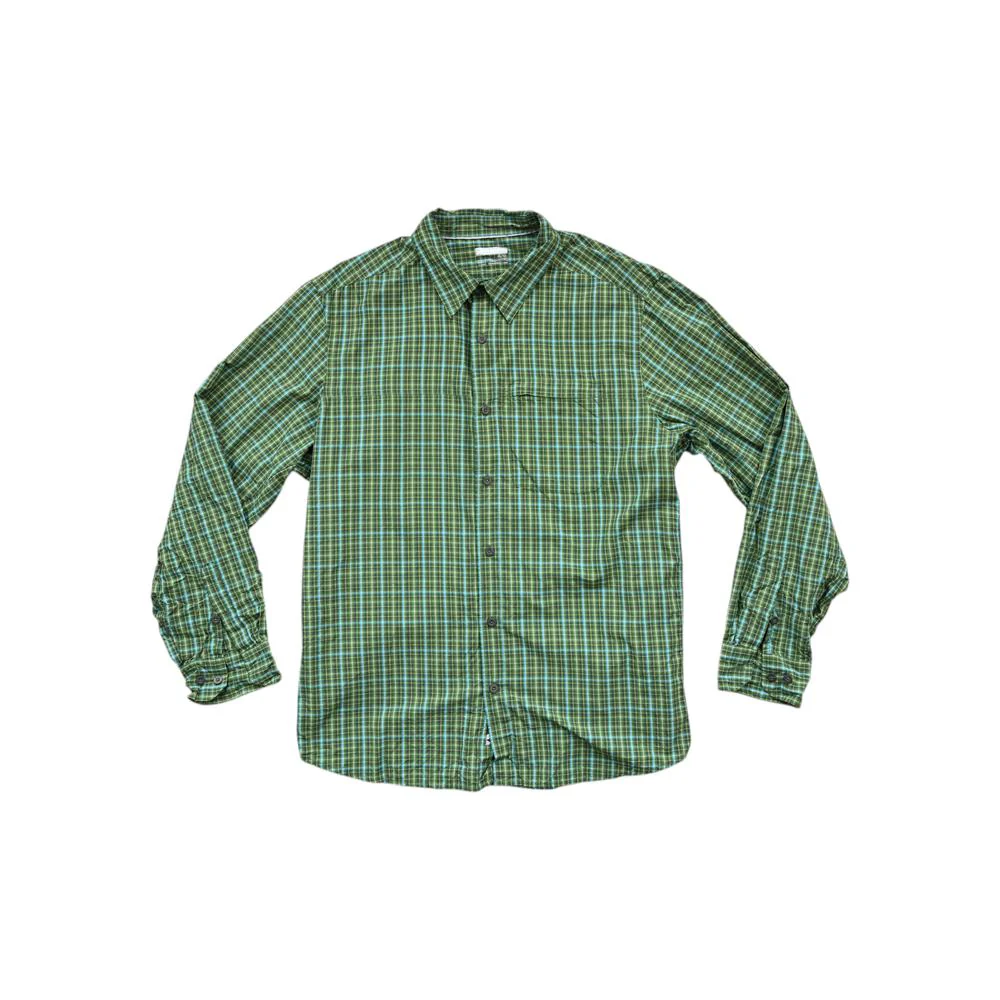 Marmot Men's Button Down Long Sleeve Shirt Green XL Used