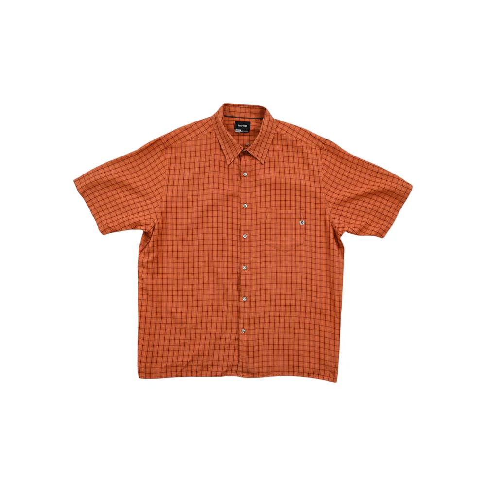 Marmot Men's Button Up Shirt Orange XXL Used