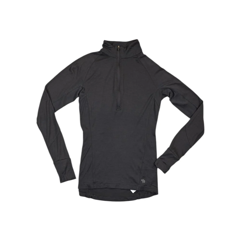 Mountain Hardwear Women's 100% Merino Long Sleeve Baselayer Shirt Black XS Used