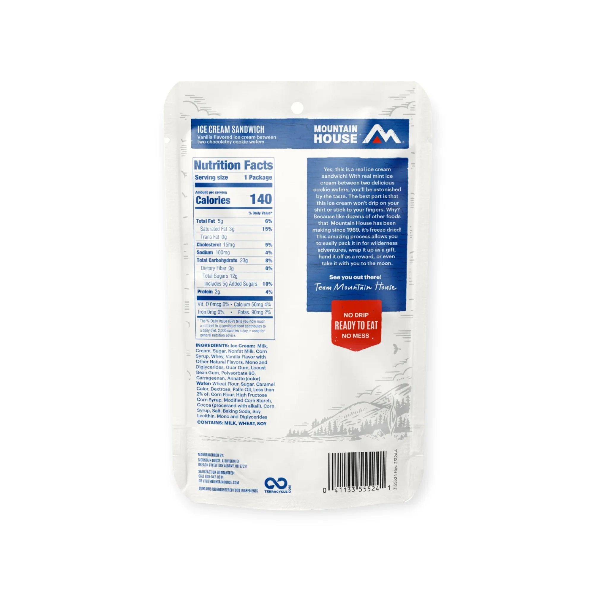 Mountain House Vanilla Ice Cream Sandwich Freeze-Dried Dessert - Image 3