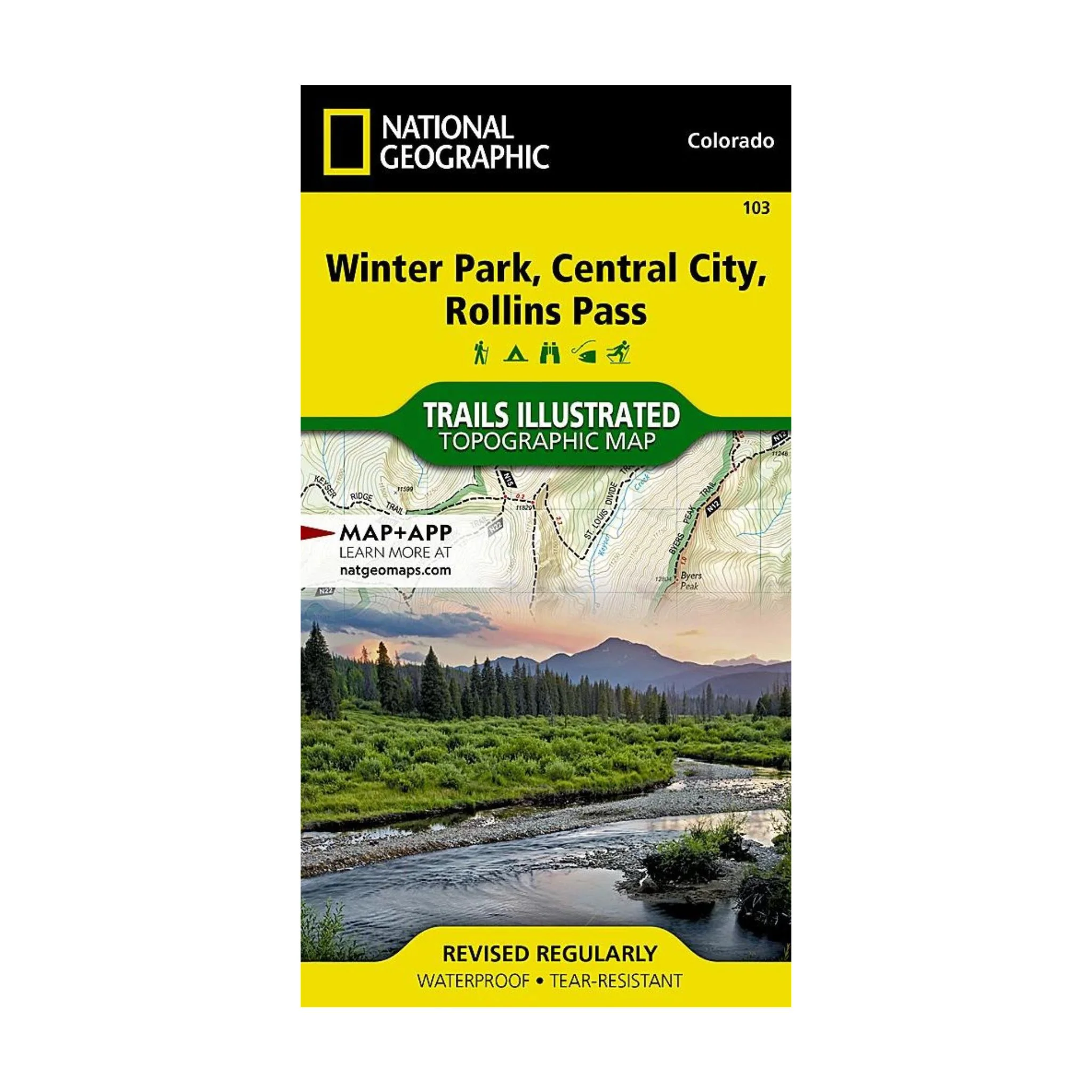 National Geographic 103: Winter Park | Central City | Rollins Pass Map - Image 2