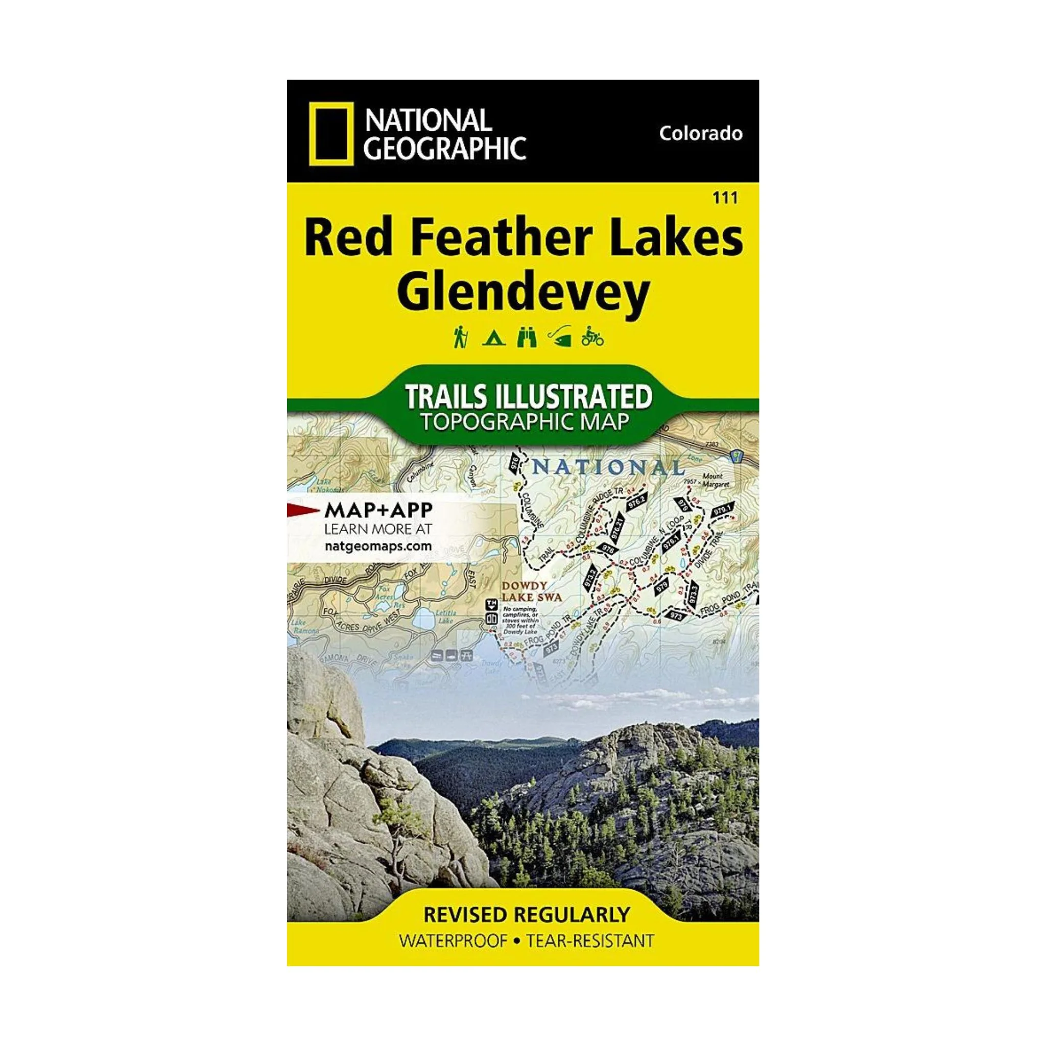 National Geographic 111:  Red Feather Lakes | Glendevey Map - Image 2